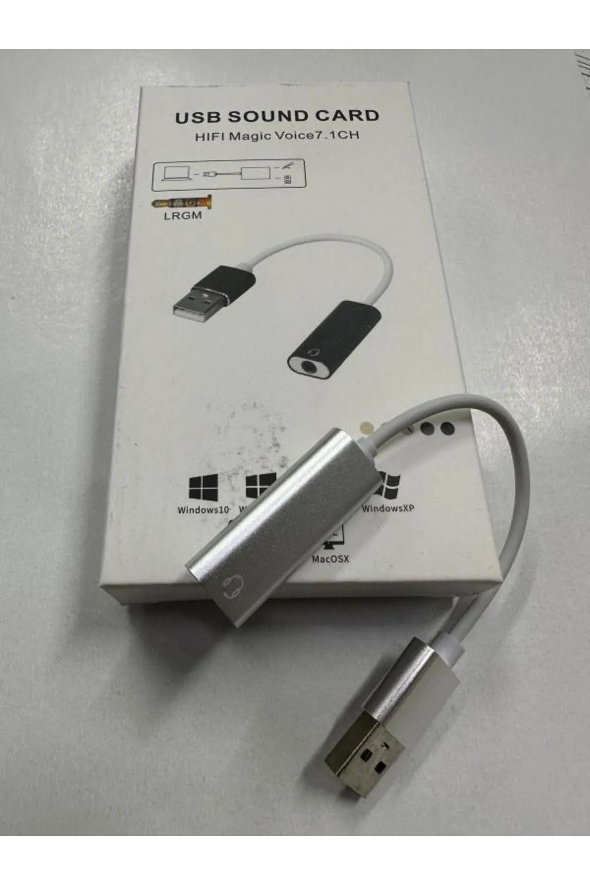 Leonpro Tek girişli usb ses kartı kulaklık mifrofon tek girişli usb ses kartı