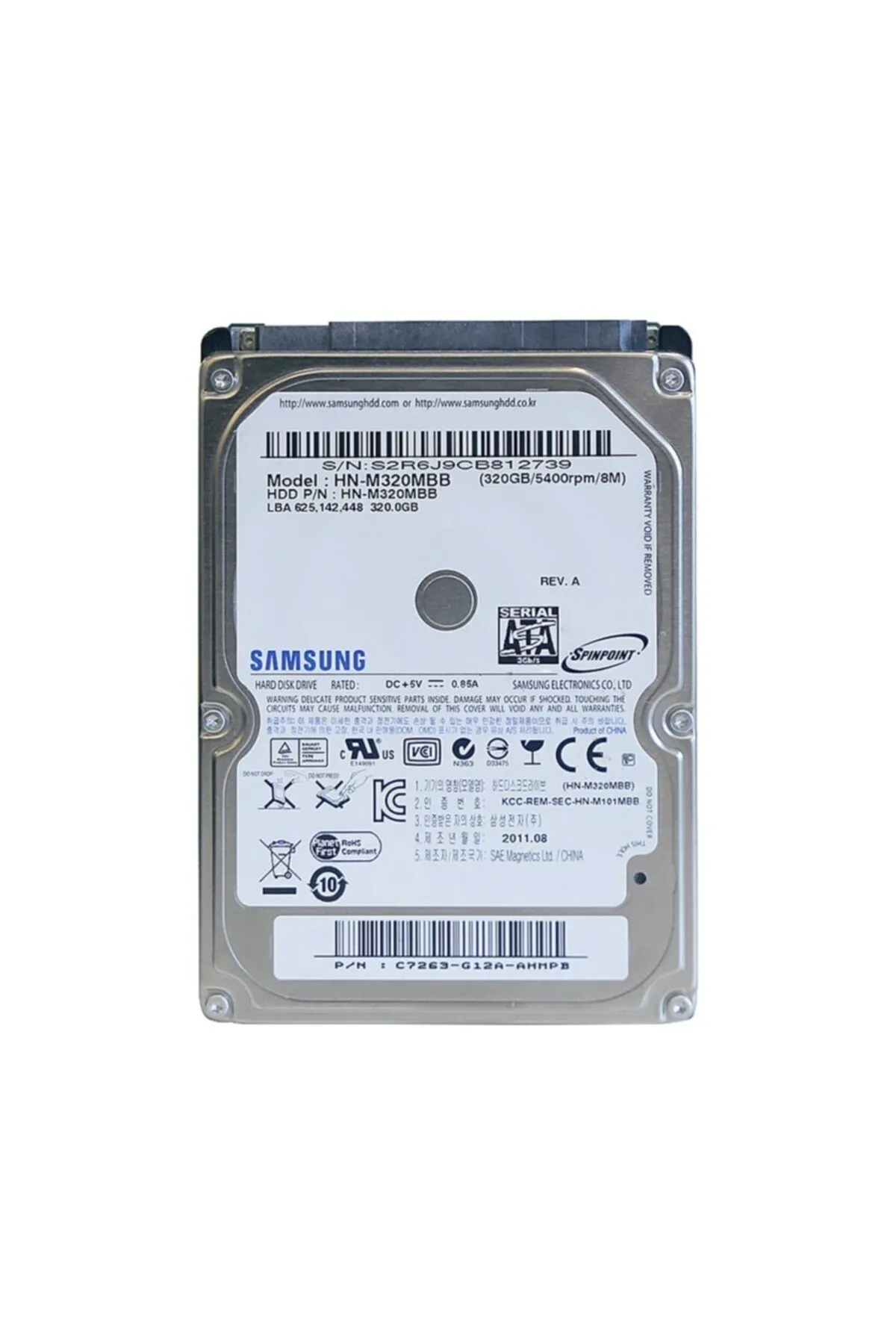 Samsung Teknoloji Bulursun Hn-m320mbb Sata3 5400rpm 8mb 2.5" 320gb Notebook Hdd(rfb)