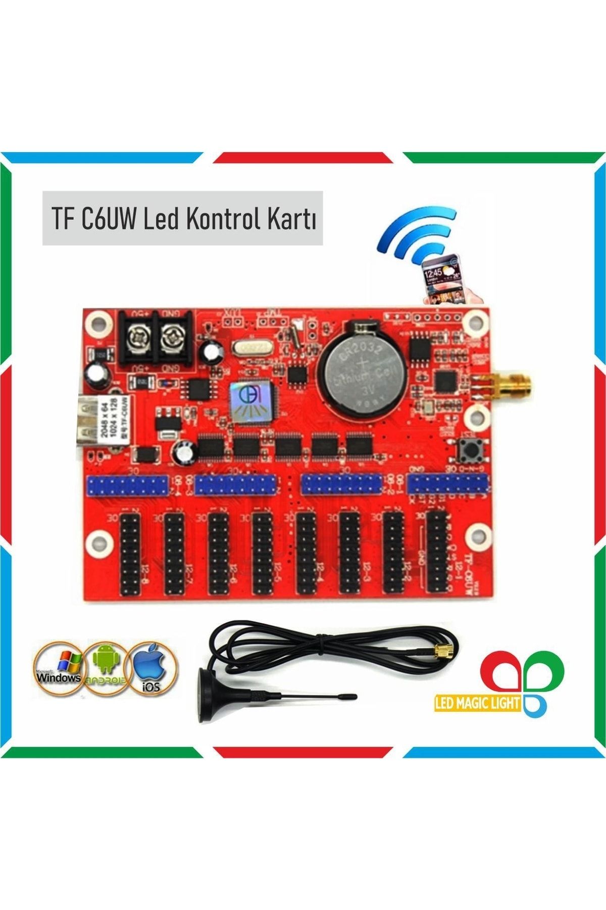 LED MAGIC LIGHT Tf C6uw Wifi Tek Renk Led Panel Kontrol Kartı