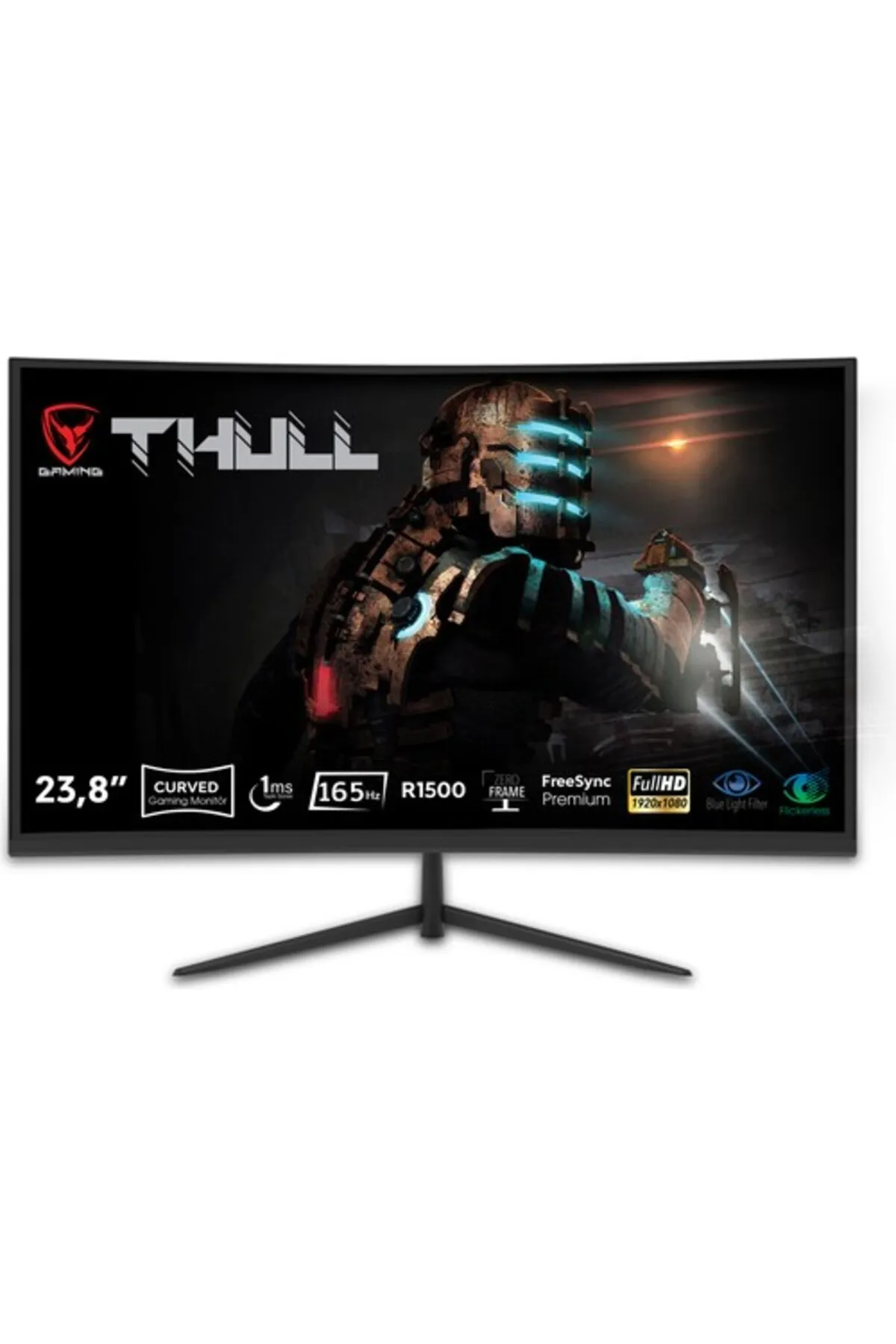 Thull Tg-238c 23,8" 1ms 165hz Freesync Premium Fhd Hdr300 (HDMI DP VGA) Frameless Va Curved Gaming L