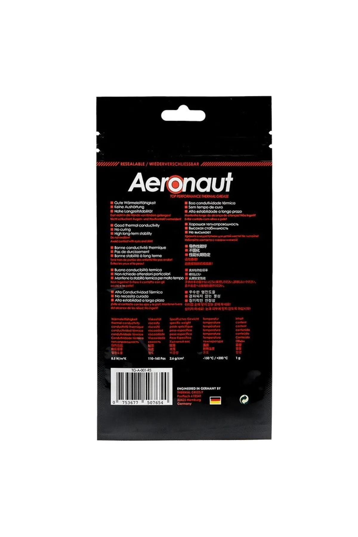 Thermal Grizzly Tg-a-001-rs Aeronaut 1gr Termal Macun