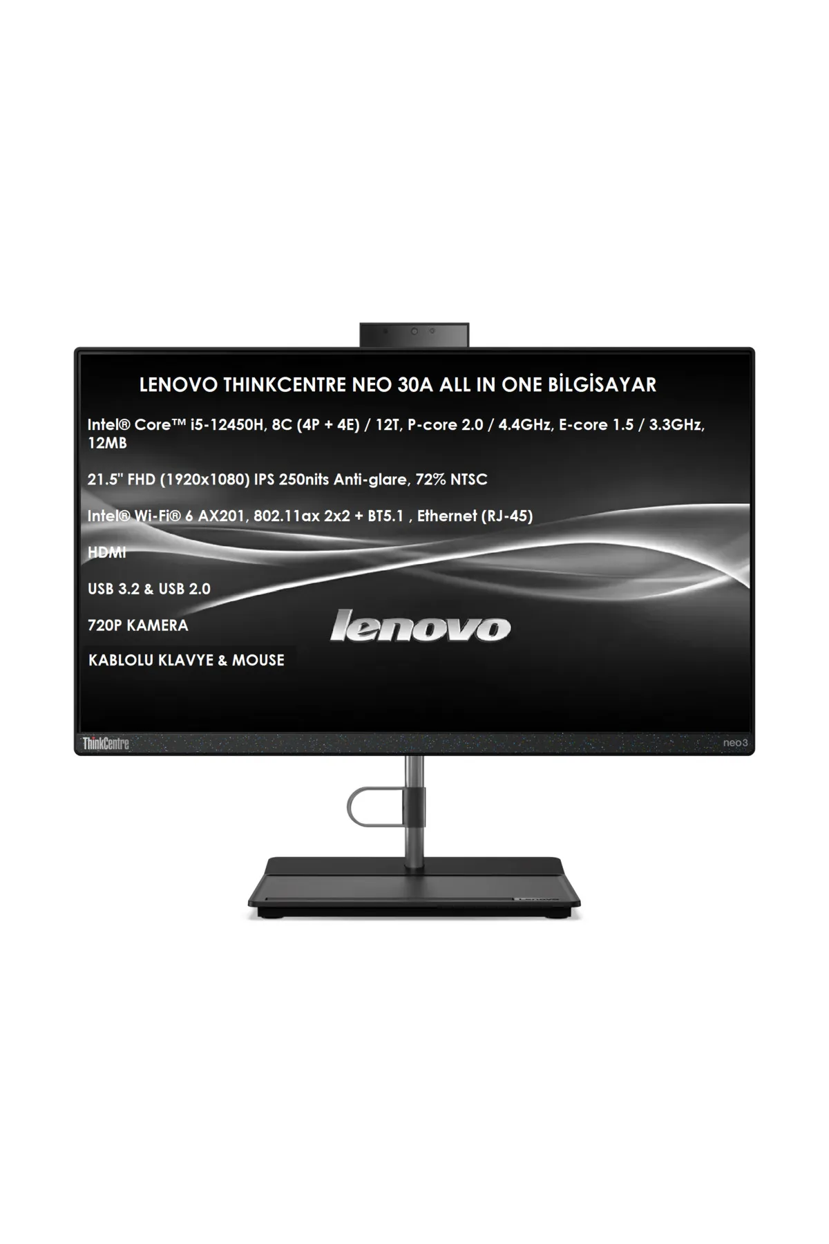 Lenovo ThinkCentre Neo 30a 22 Intel i5 12450H 16GB 1TB SSD 21.5" FHD Win 11 Pro