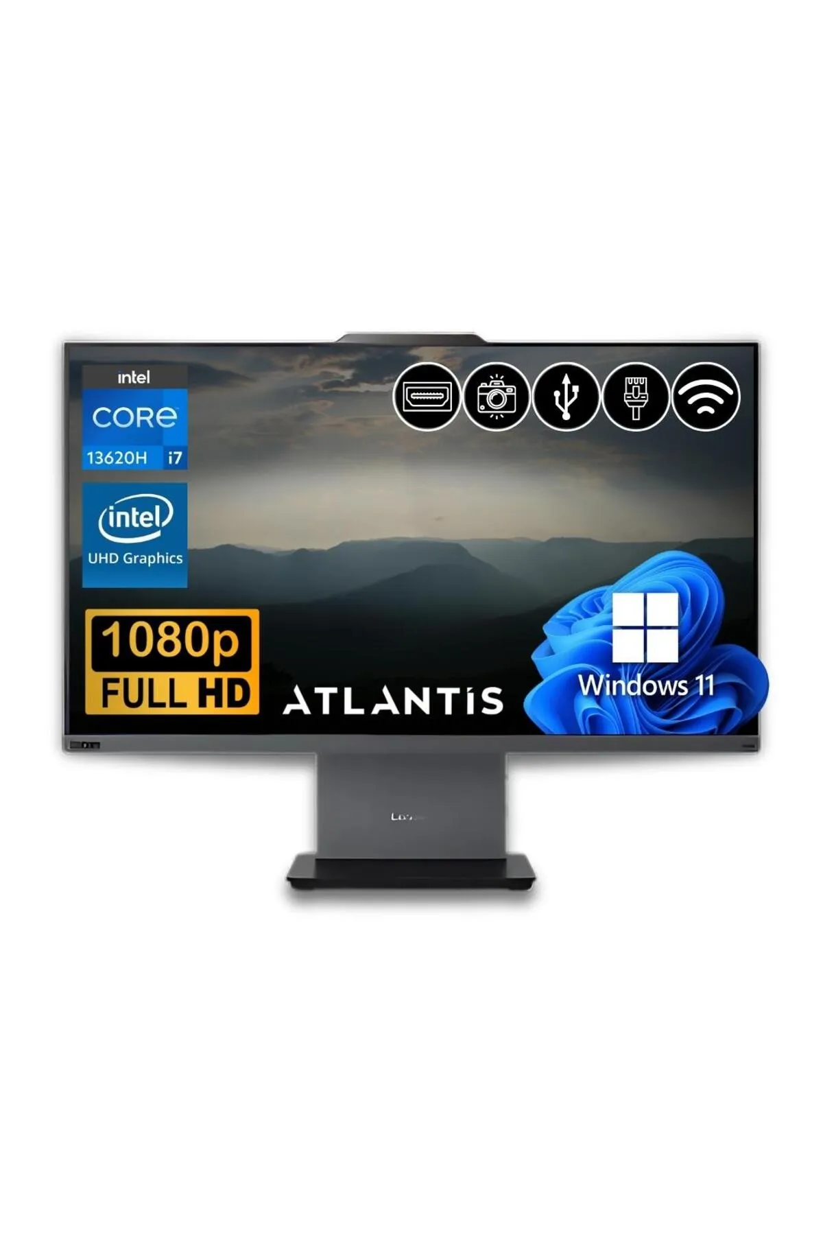 Lenovo ThinkCentre Neo 50A 24 Gen 5 i7-13620H 16GB 256GB M.2 SSD 12SC000KTR ATL22 23.8" W11Pro All I