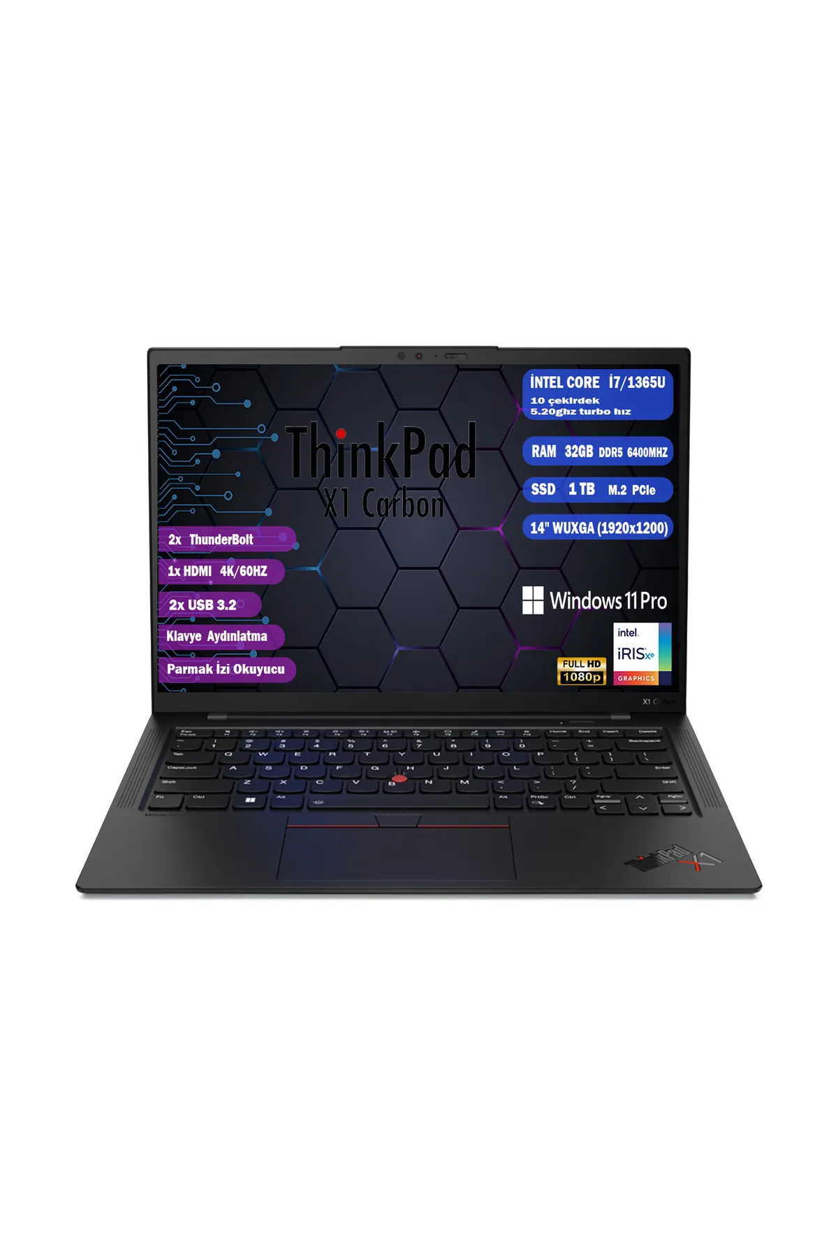 Lenovo THINKPAD X1 CARBON G11 i7-1365U 32 GB 1 TB SSD 14" WUXGA  W11P 4G LTE 21HNSBDJ00