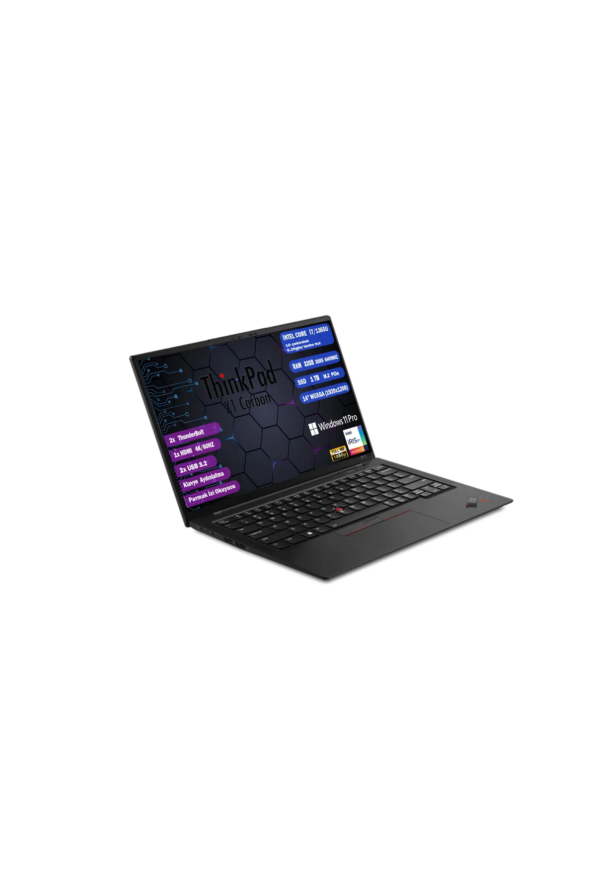 Lenovo THINKPAD X1 CARBON G11 i7-1365U 32 GB 1 TB SSD 14" WUXGA  W11P 4G LTE 21HNSBDJ00