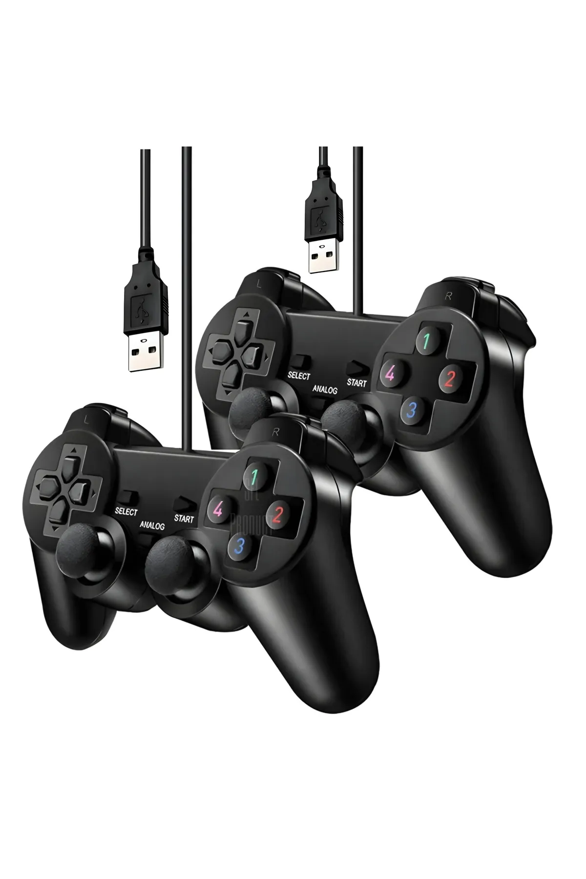 SFL Product Titreşimli Usb Kablolu 2 Adet Joystick Gamepad Oyun Kolu Pc Bilgisayar Ve Laptop Uyumlu 2pcs