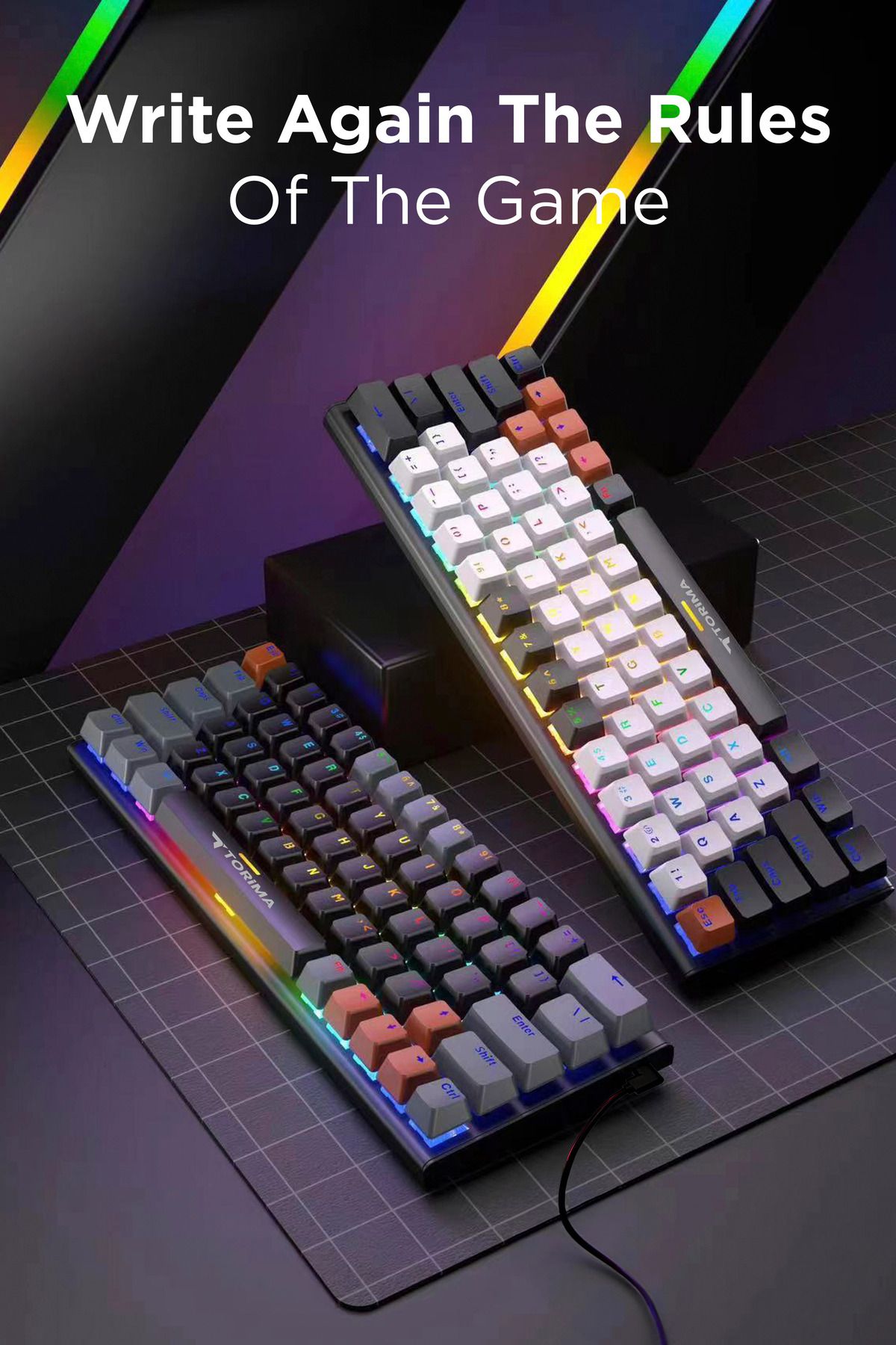 Torima Tk-06 Siyah Mekanik Blue Switch Rgb Işıklı Kablolu Q Klavye