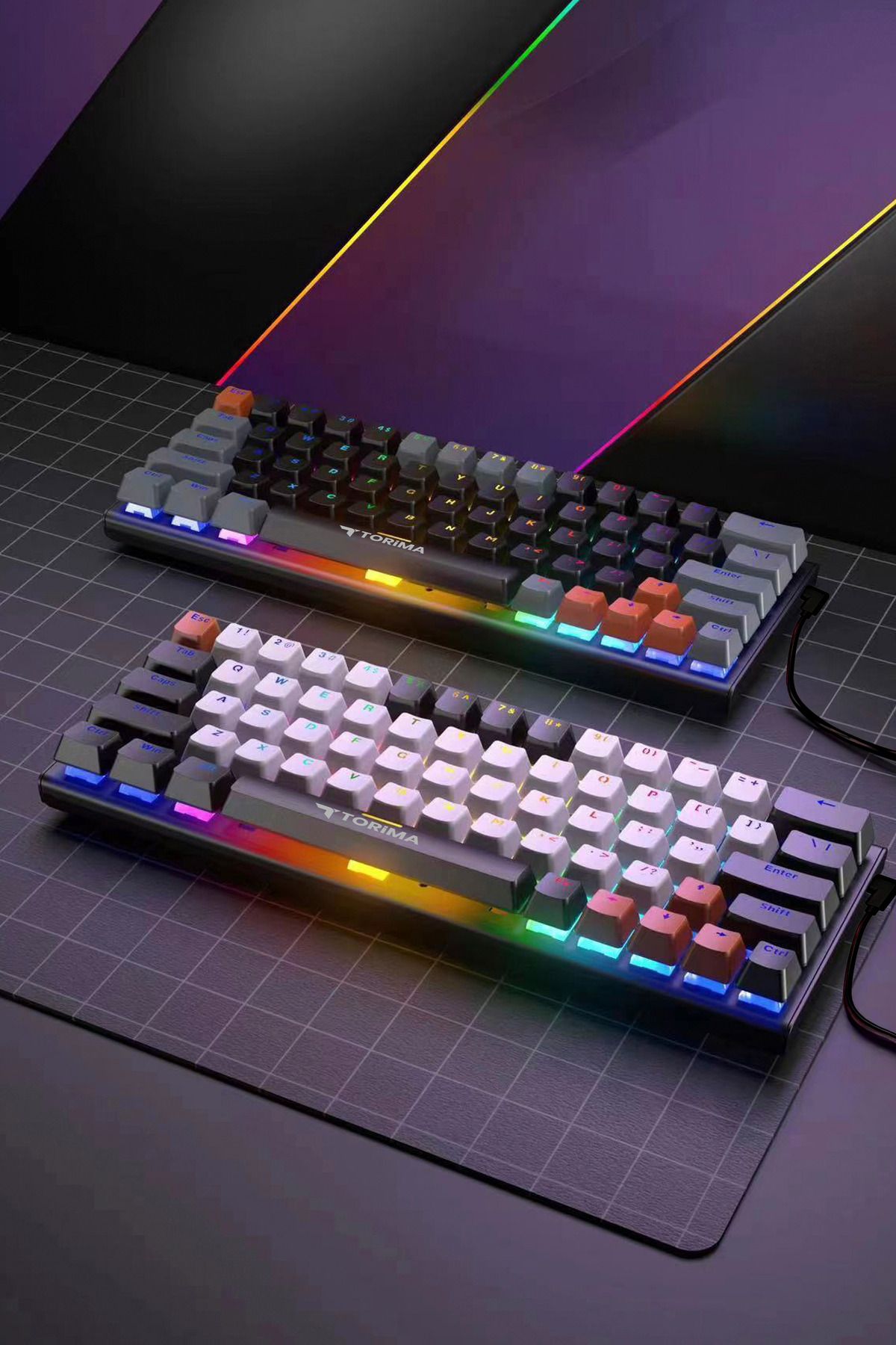 Torima Tk-06 Siyah Mekanik Blue Switch Rgb Işıklı Kablolu Q Klavye