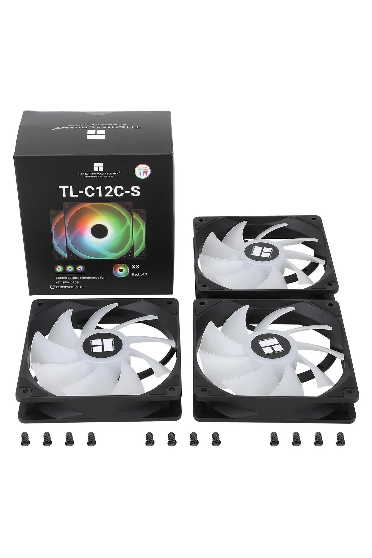 Thermalright Tl-c12c-s X3 Cpu Fan 120 Mm Argb Kasa Soğutucu Fan (3 ADET)