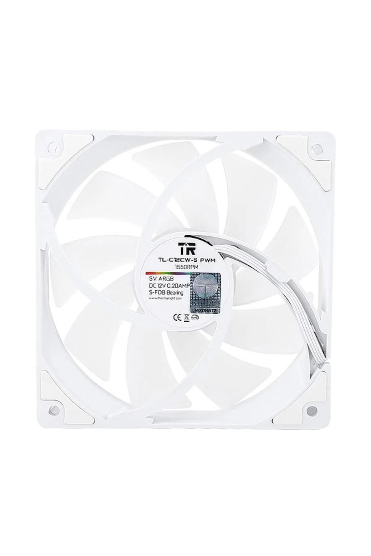 Thermalright TL-C12CW-S ARGB 120mm Beyaz Kasa Fanı