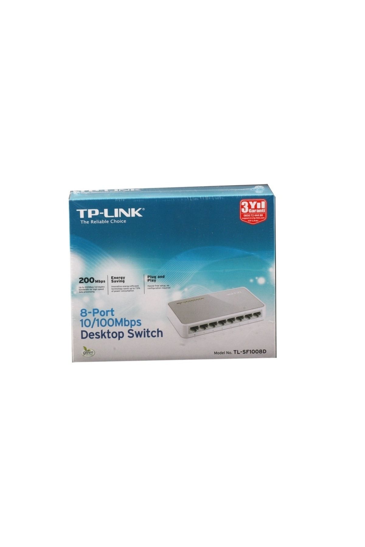 TP-Link Tl-sf1008p 8 Port 4 Port Poe+ 10-100 Mbps Switch Çelik Kasa