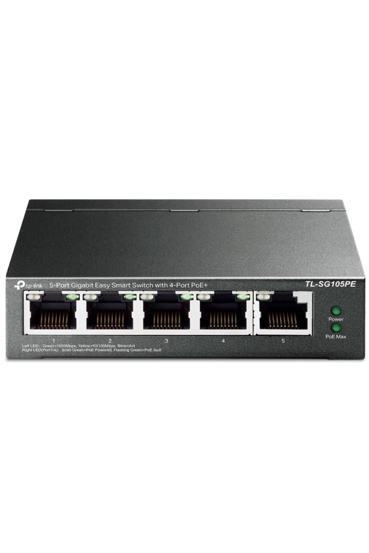 TP-Link Tl-Sg105Pe, 5-Port Gigabit Easy Smart Switch With 4-Port Poe+