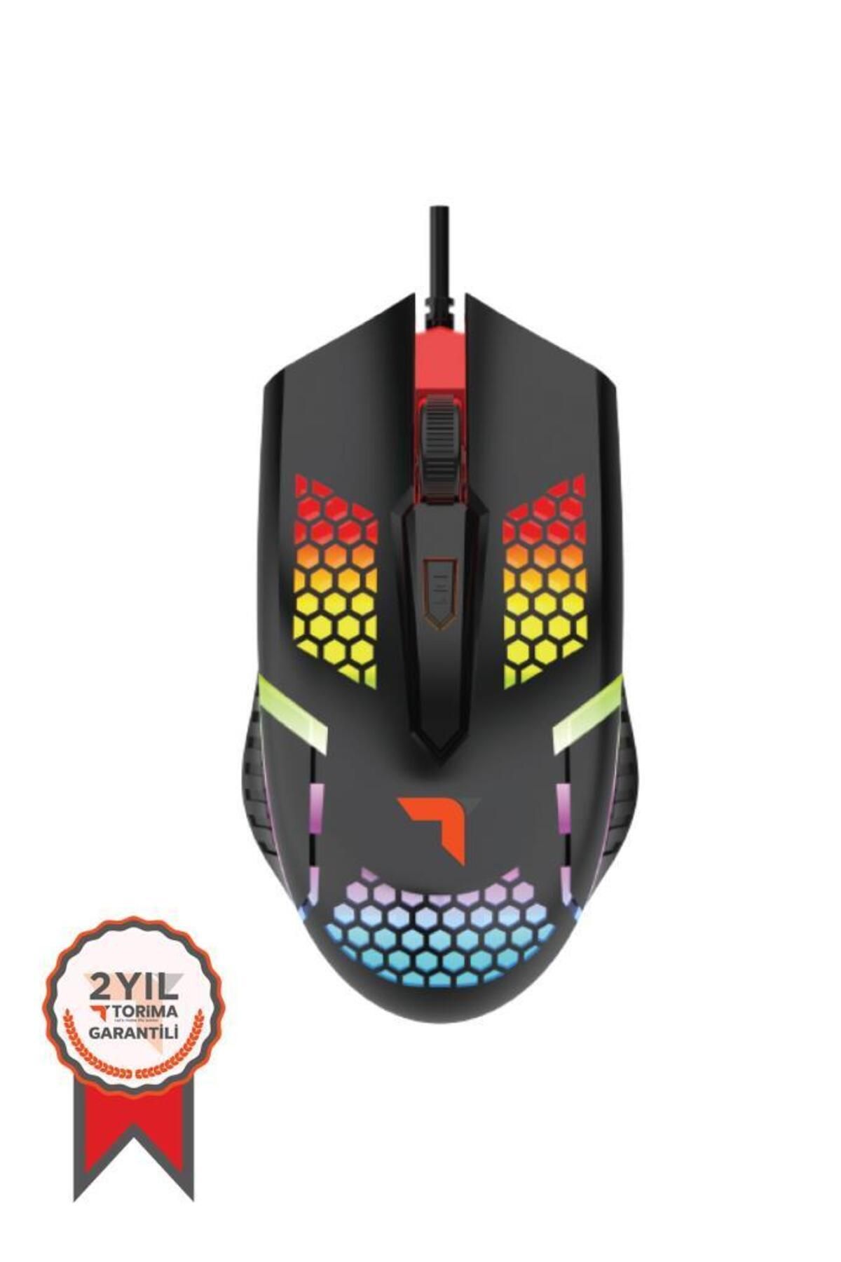 Torima TM-15 USB RGB Aydınlatmalı Gaming Oyuncu Mouse Siyah Modern Tasarım 826334