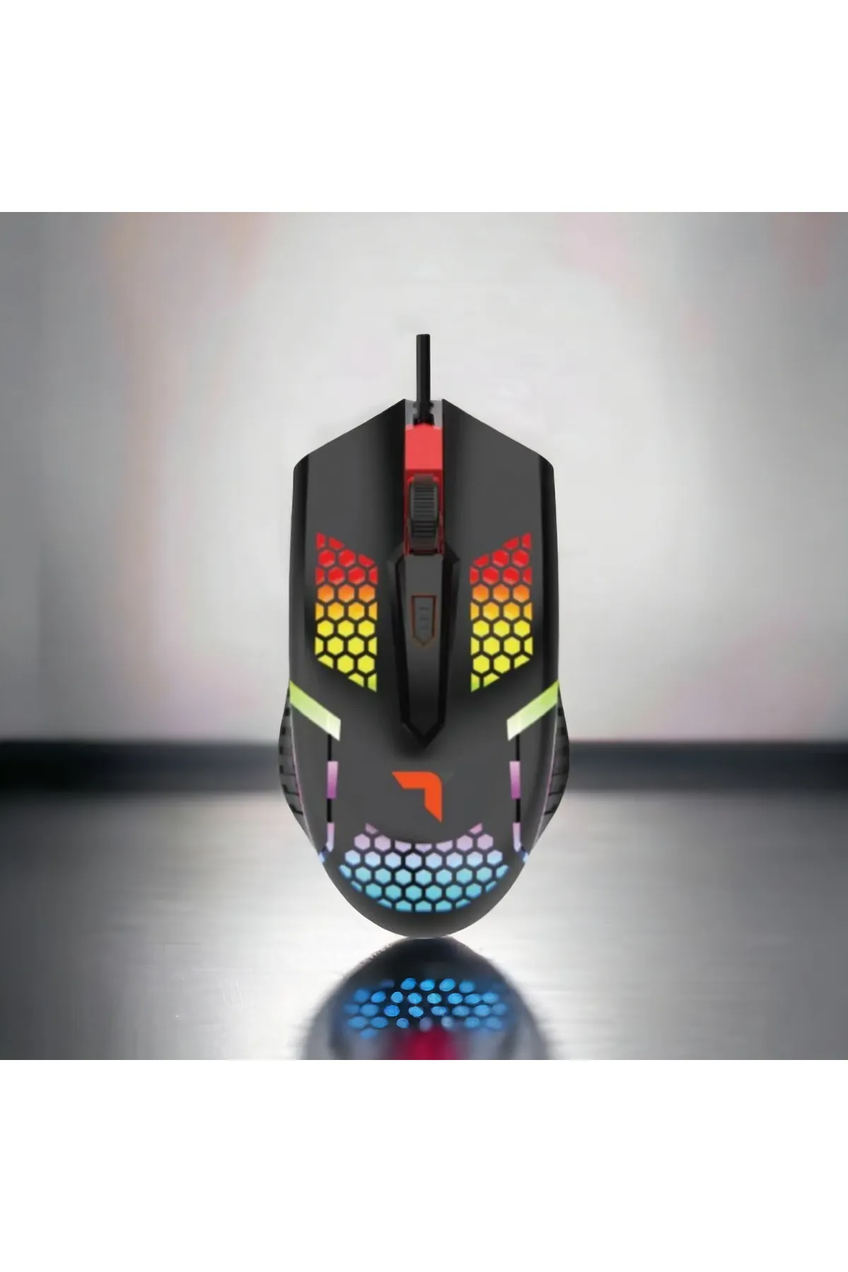 E-TECHNOMALL TM-15 USB RGB Aydınlatmalı Gaming Oyuncu Mouse Siyah&BEYAZ