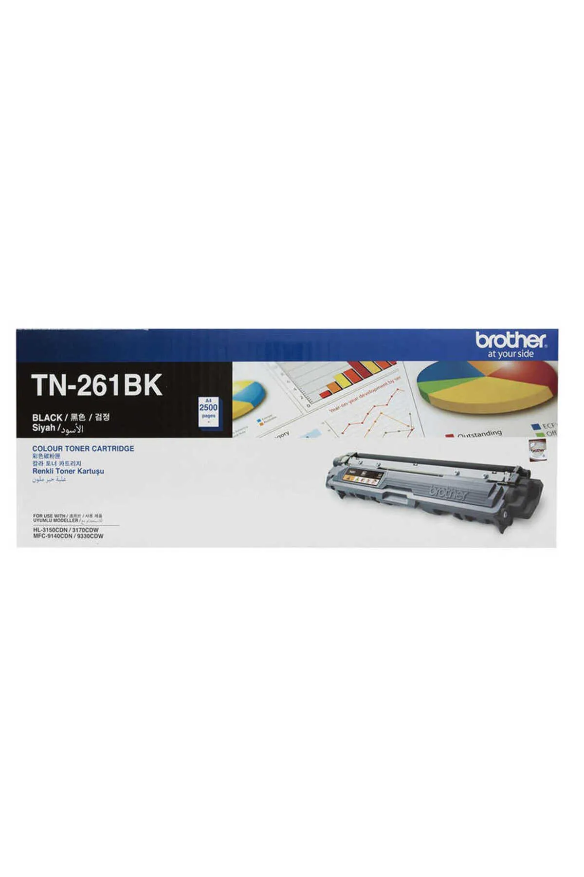 Brother Tn-261bk 2.500 Sayfa Black Siyah Toner Hl-3150-3170 Mfc-9140-9330