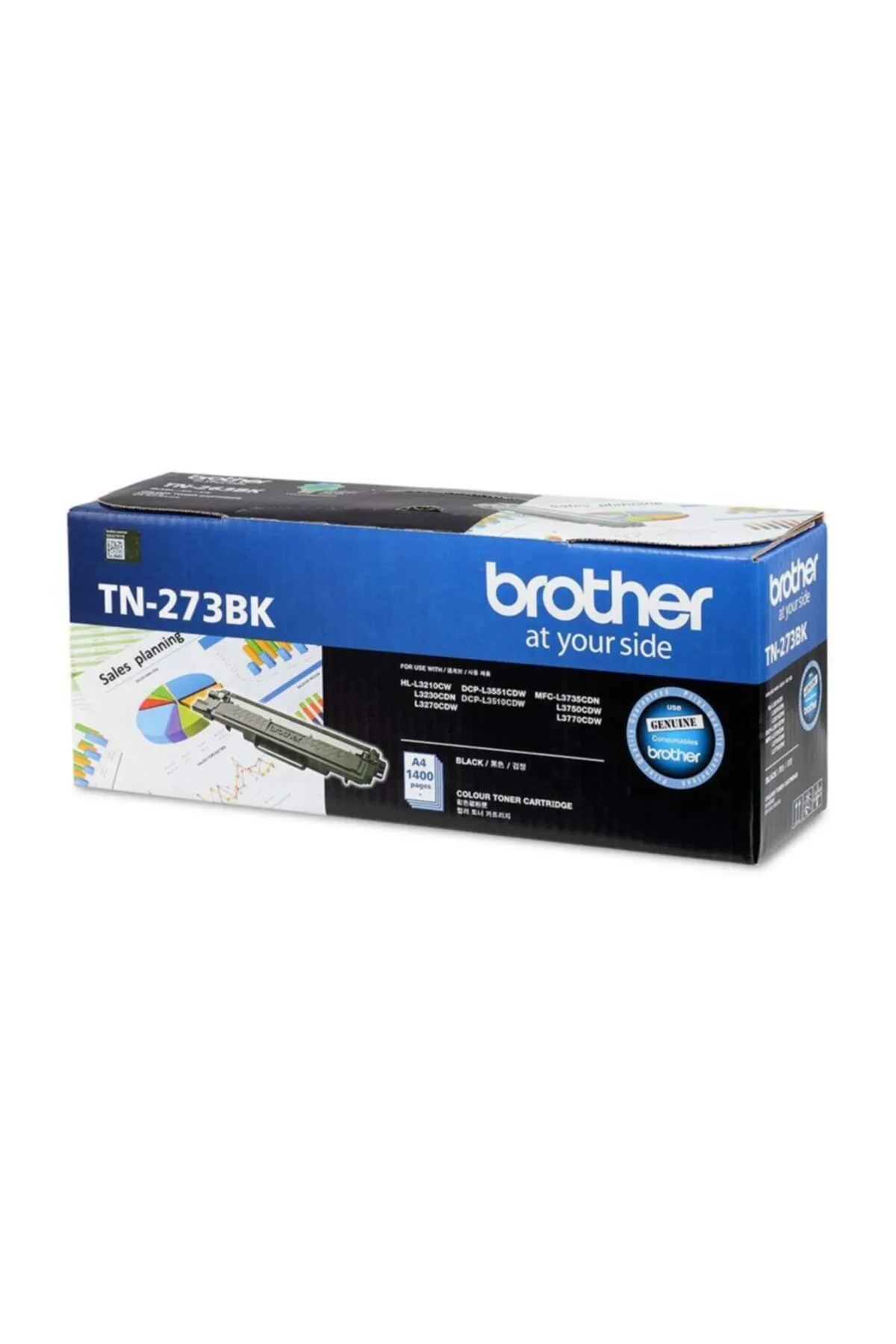 Brother Tn-273bk 1.400 Sayfa Kapasiteli Black Siyah Toner Hl-l3270cdw Dcp-l3551cdw Mfc-l3750cdw