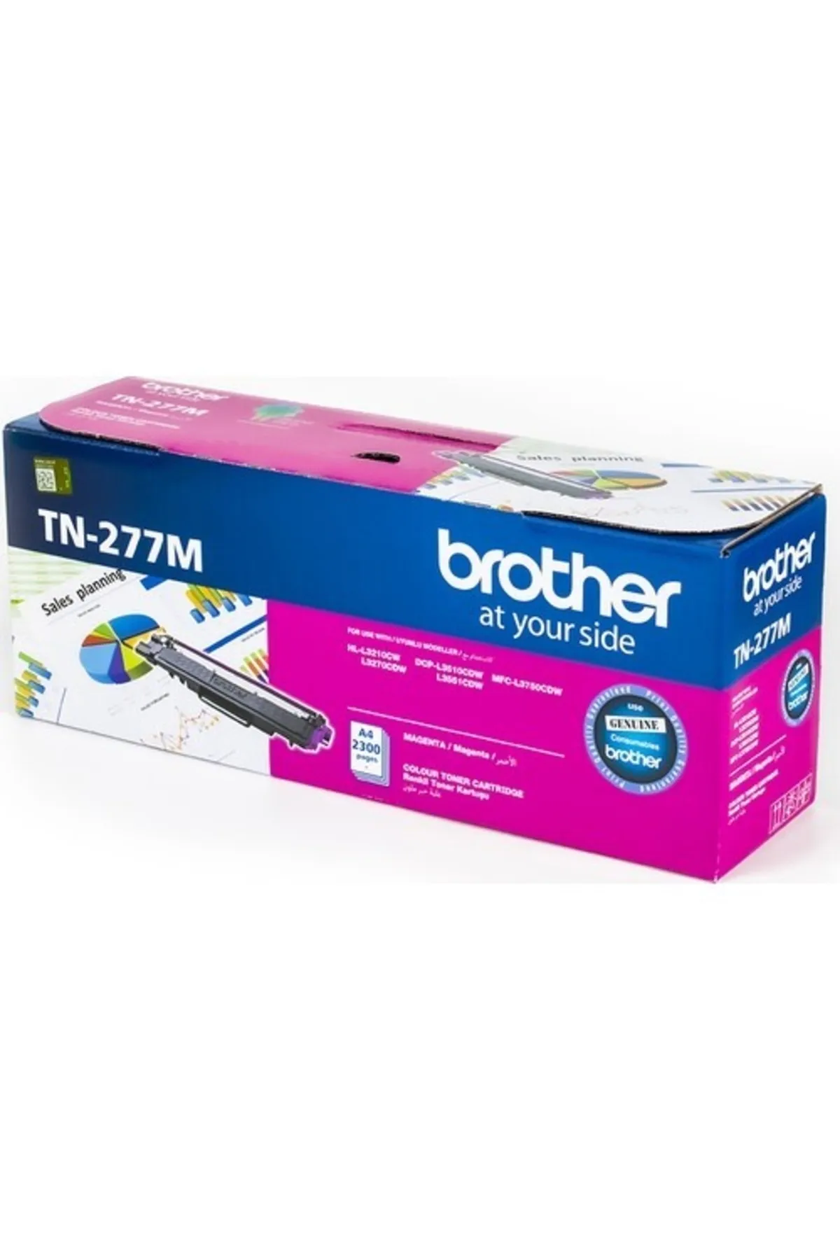 Brother Tn-277m 2.300 Sayfa Kapasiteli Magenta Kırmızı Toner Hl-l3270cdw Dcp-l3551cdw Mfc-l3750cdw