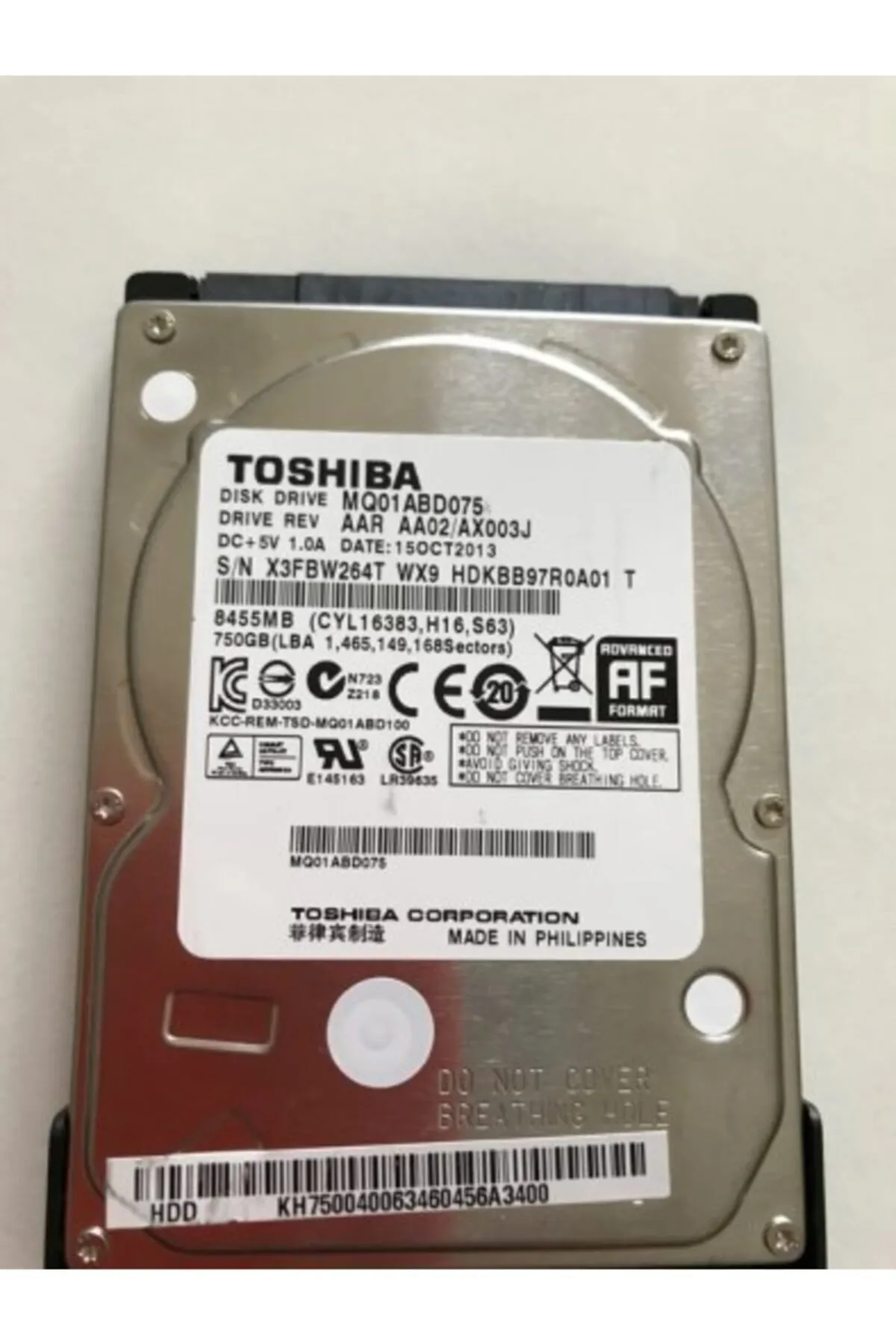 Toshiba Toshıba 750 Gb Harddisk 2.5" Laptop Hdd