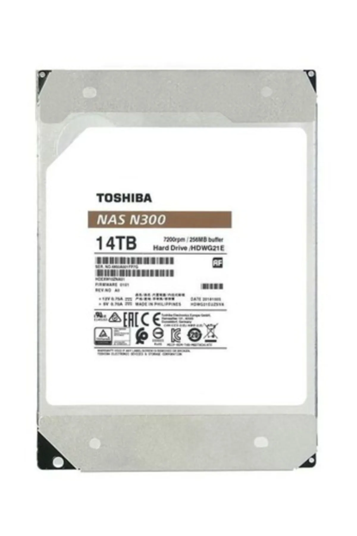 Toshiba Toshıba N300 Hdexw10zna51f 3.5 Inç 14 Tb 7200 Rpm 256 Mb Sata 6.0gb/s