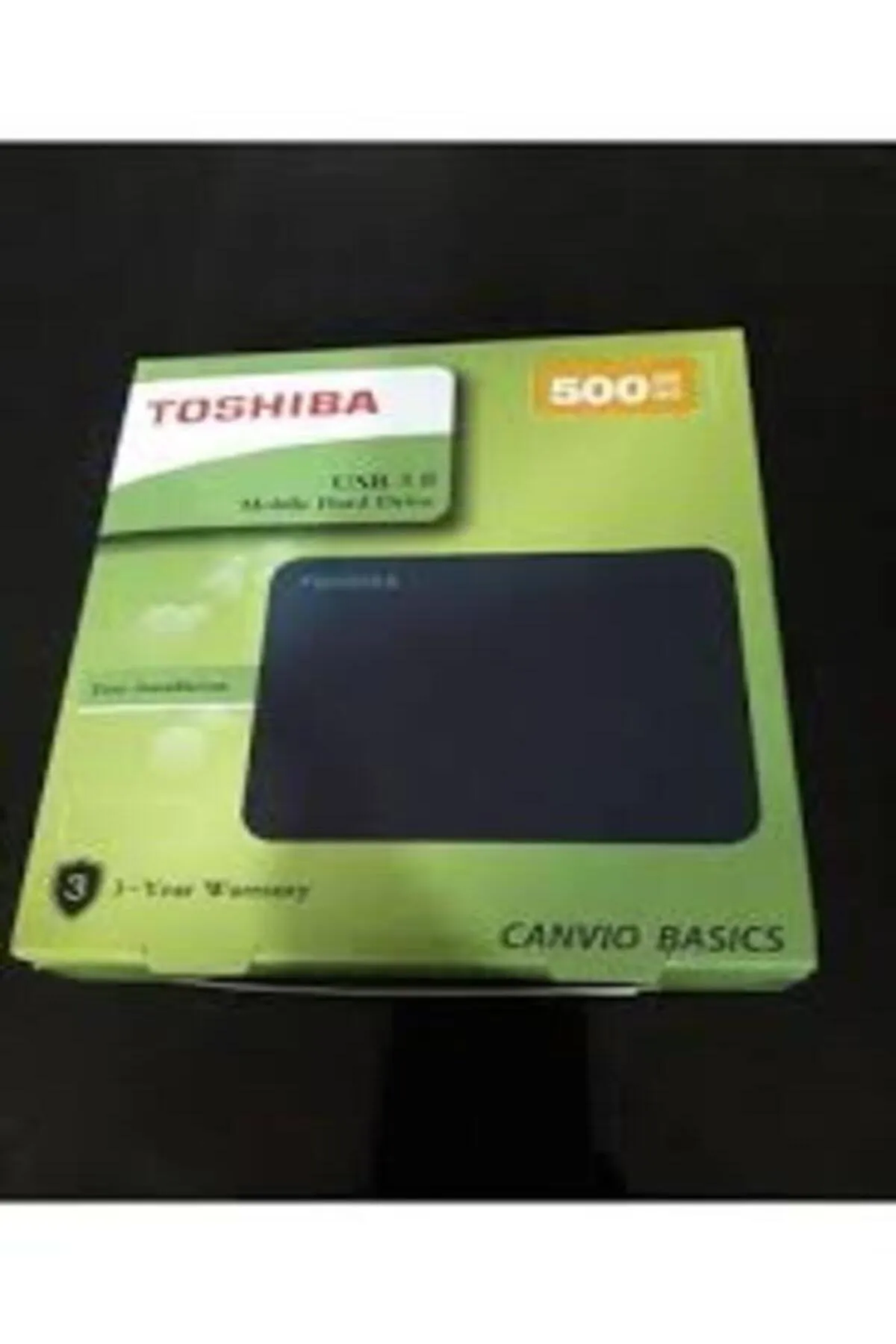 MSBBİLİŞİM Toshiba 500 Gb Taşınabilir Harici Hard Disk Hdd Usb 3.0 Bağlantı Hızı 2.5'' Siyah