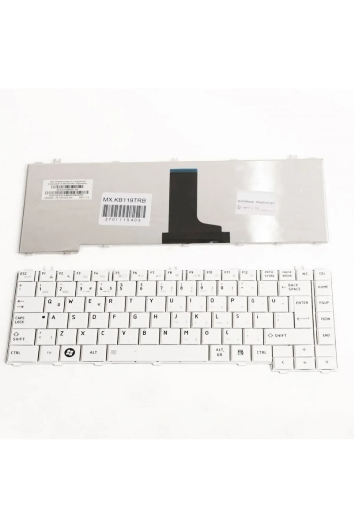 Afila Toshiba 6037B0049202 6037B0049218 Notebook Klavyesi - Beyaz - TR