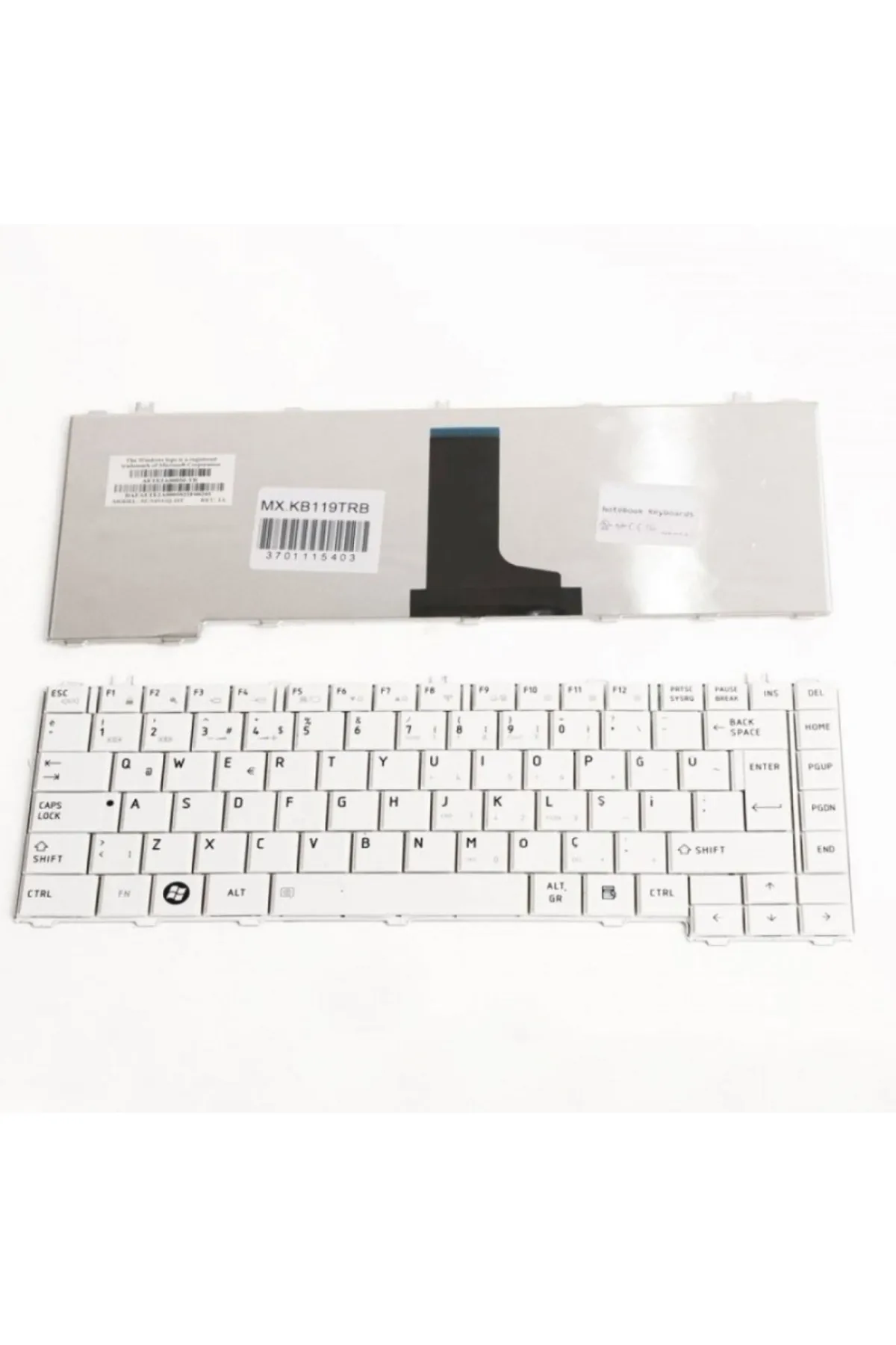 Afila Toshiba L735-S3220RD L735-S3221 Notebook Klavyesi - Beyaz - TR