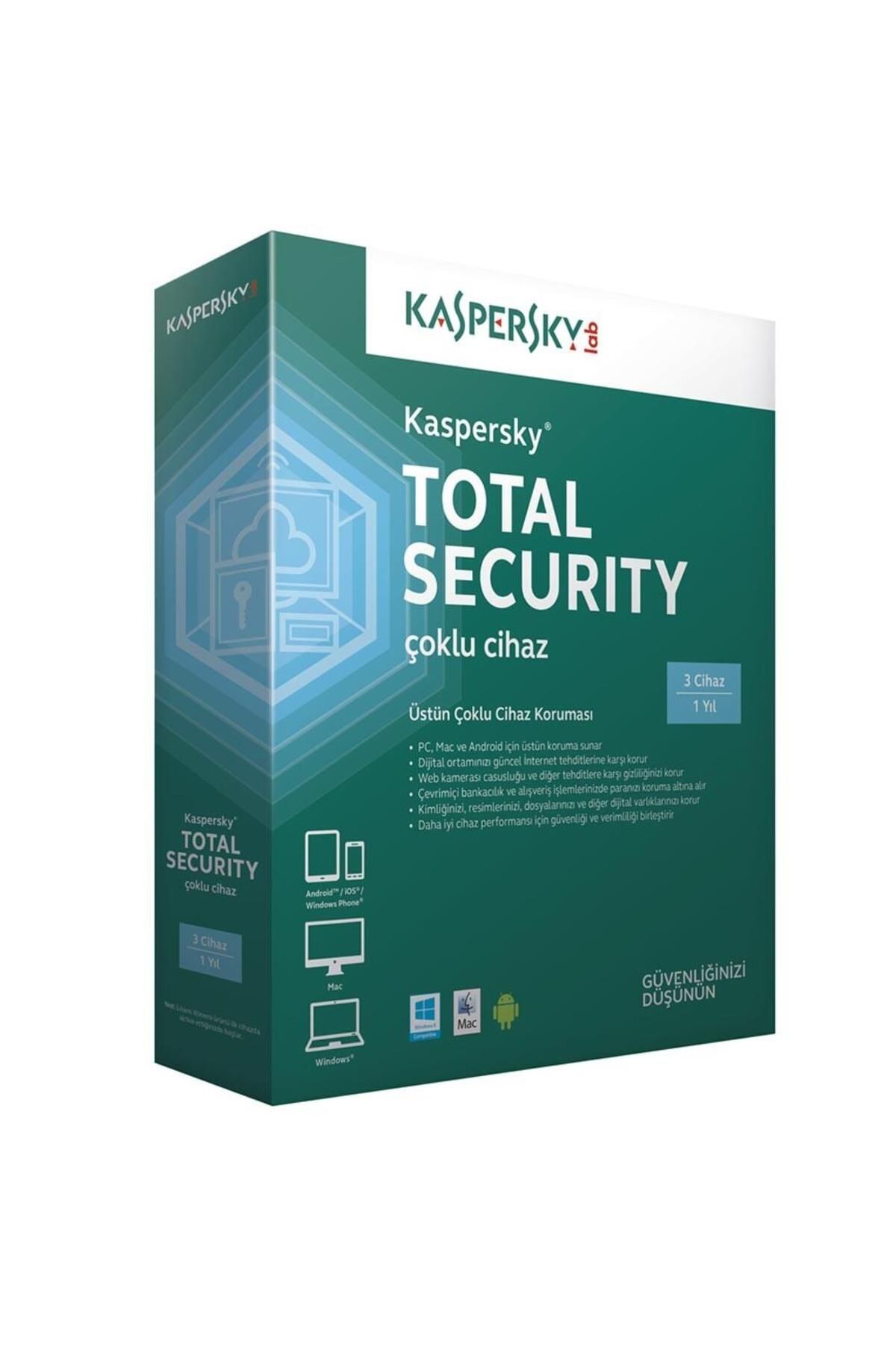 Kaspersky Total Security 3 KullanÄ±cÄ± 1 YÄ±l