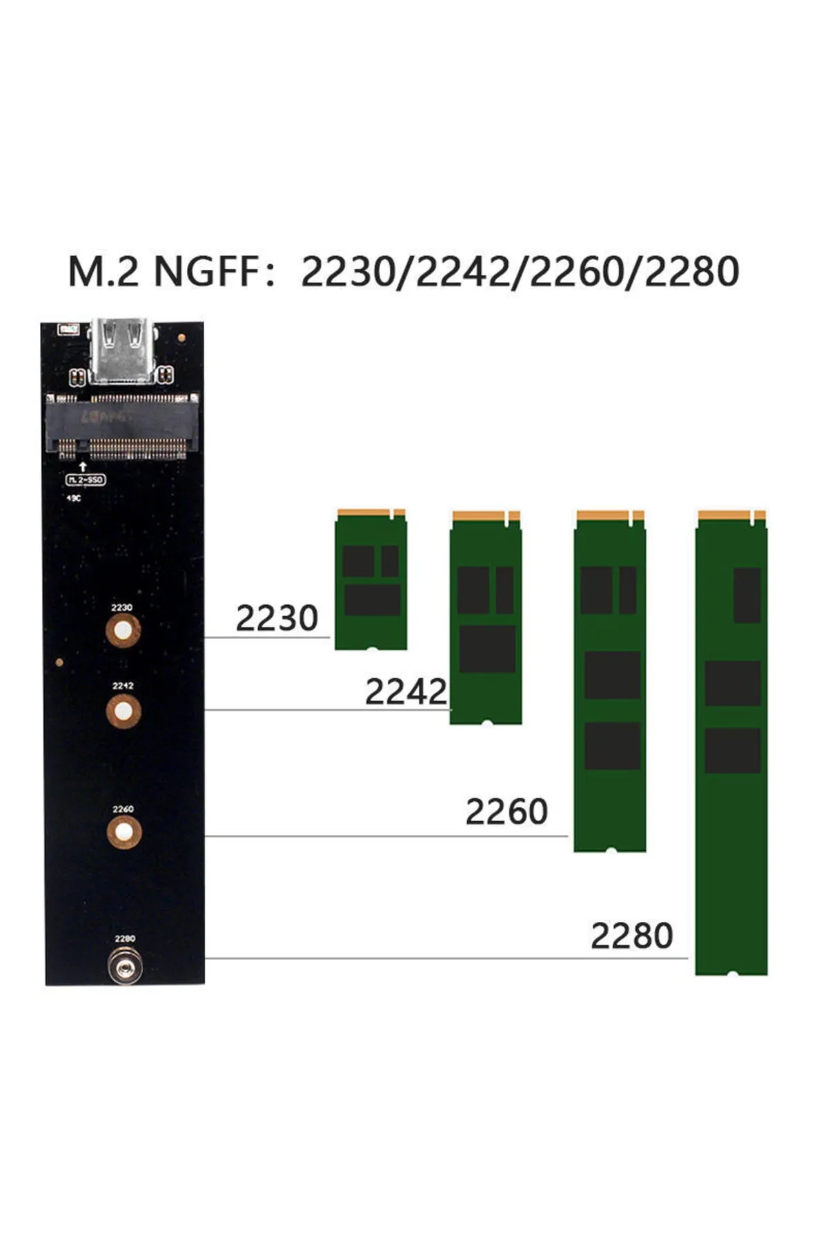 Apera Tr-83 M.2 Sata Ngff Ssd Usb 3.1 5 Gbps Type-c Gen1 B-key M+b Key Disk Kutusu