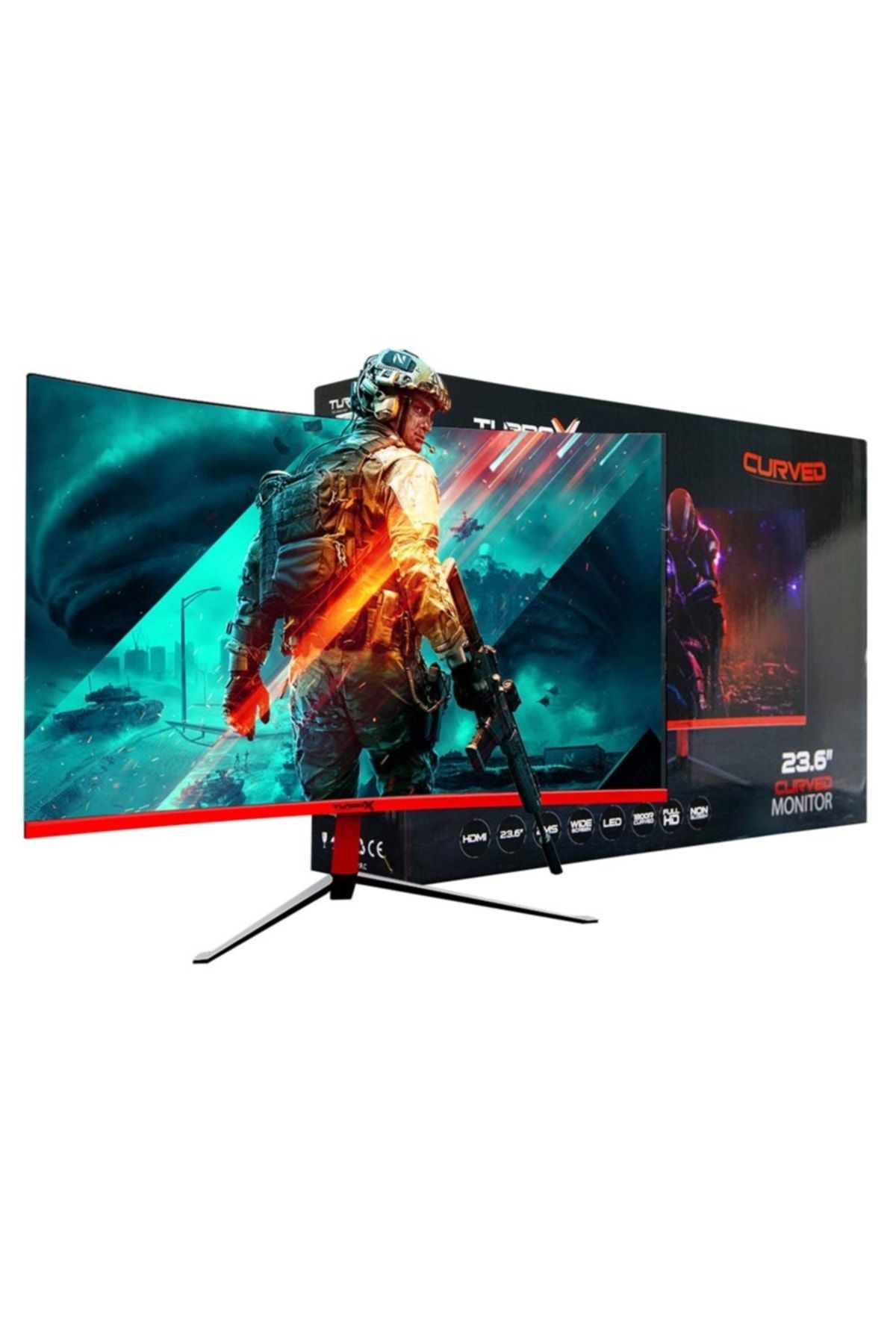 Turbox Trustier S Mt-l236cfhd 75hz 2ms Vga Hdmi 1920x1080 23.6" R1800 Curved Frameless Monitör