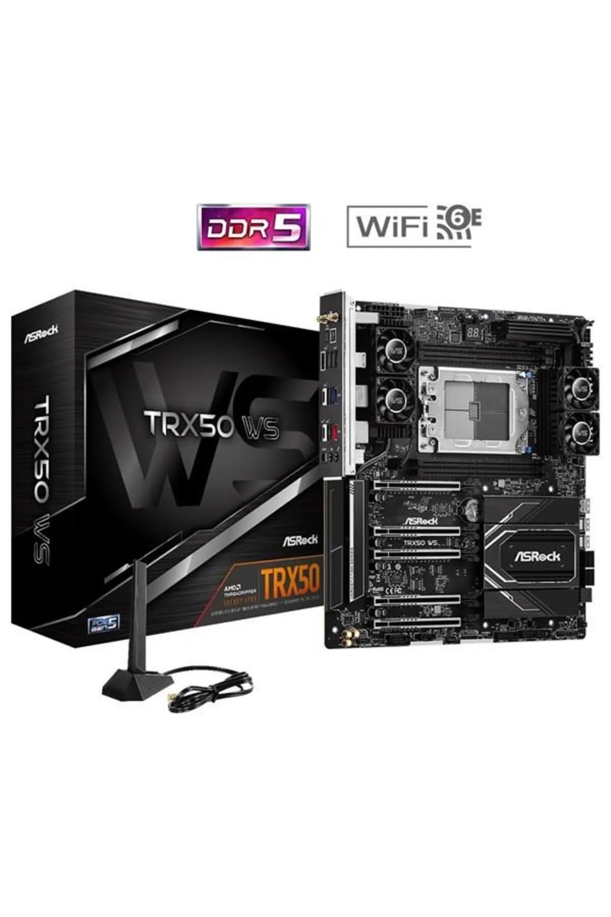 ASRock Trx50 Wıfı-6e Ws Ecc Ddr5 10-gbe Lan Pcıe 5.0 Str50 Atx