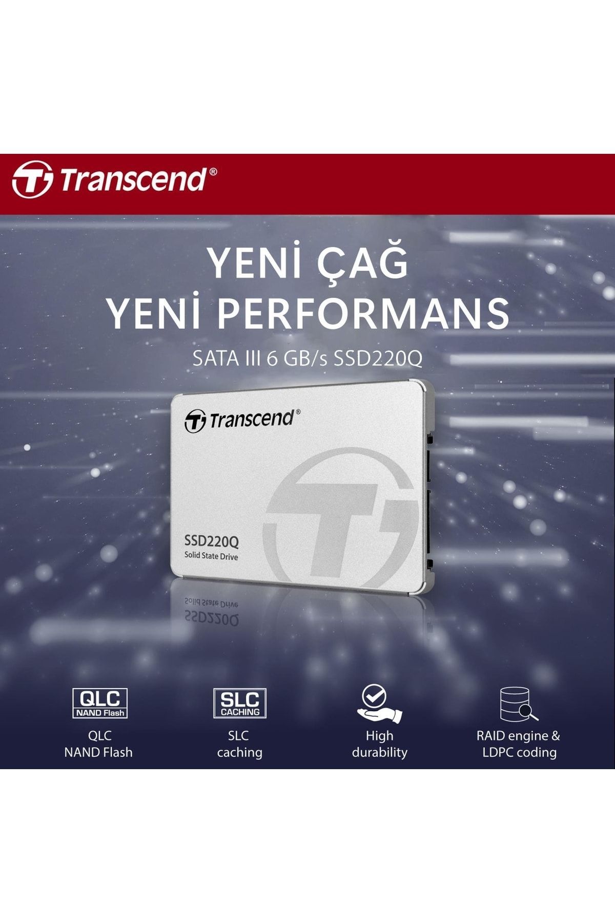 Transcend Ts1tssd220q 1tb 550-500mb/s Qlc Nand 2.5" Sata3 Ssd