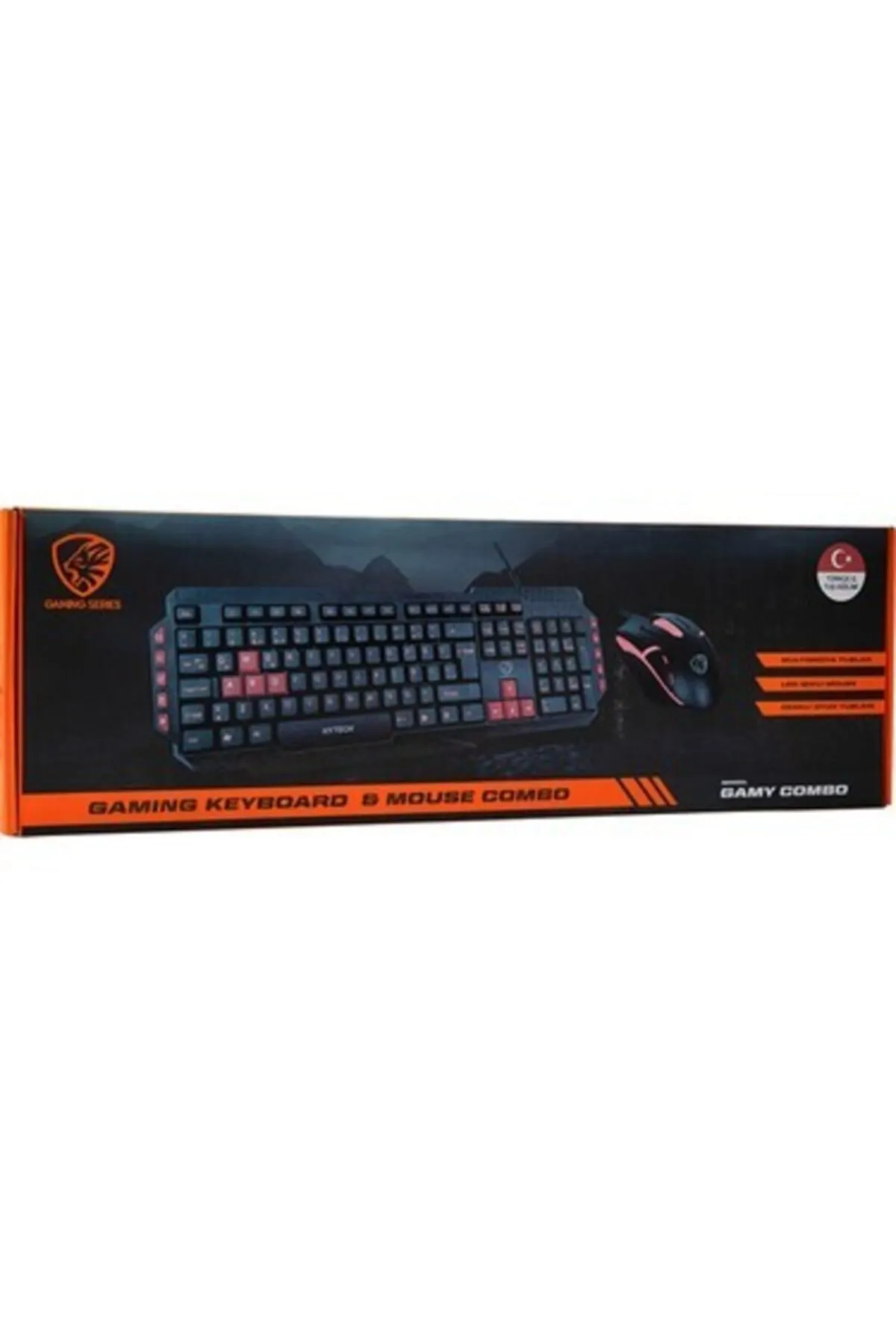 Genel Markalar Tsrmx Gamy Plus Kırmızı Tuşlu Q Gaming Oyuncu Klavyesi + Mouse Set Star Collection 997516