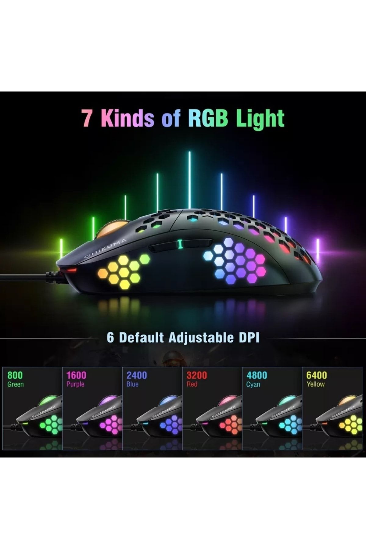 İzoly Tsrmx M624 Gentle Rgb 6400dpi Gaming Oyuncu Mouse  Yeni Model 985448