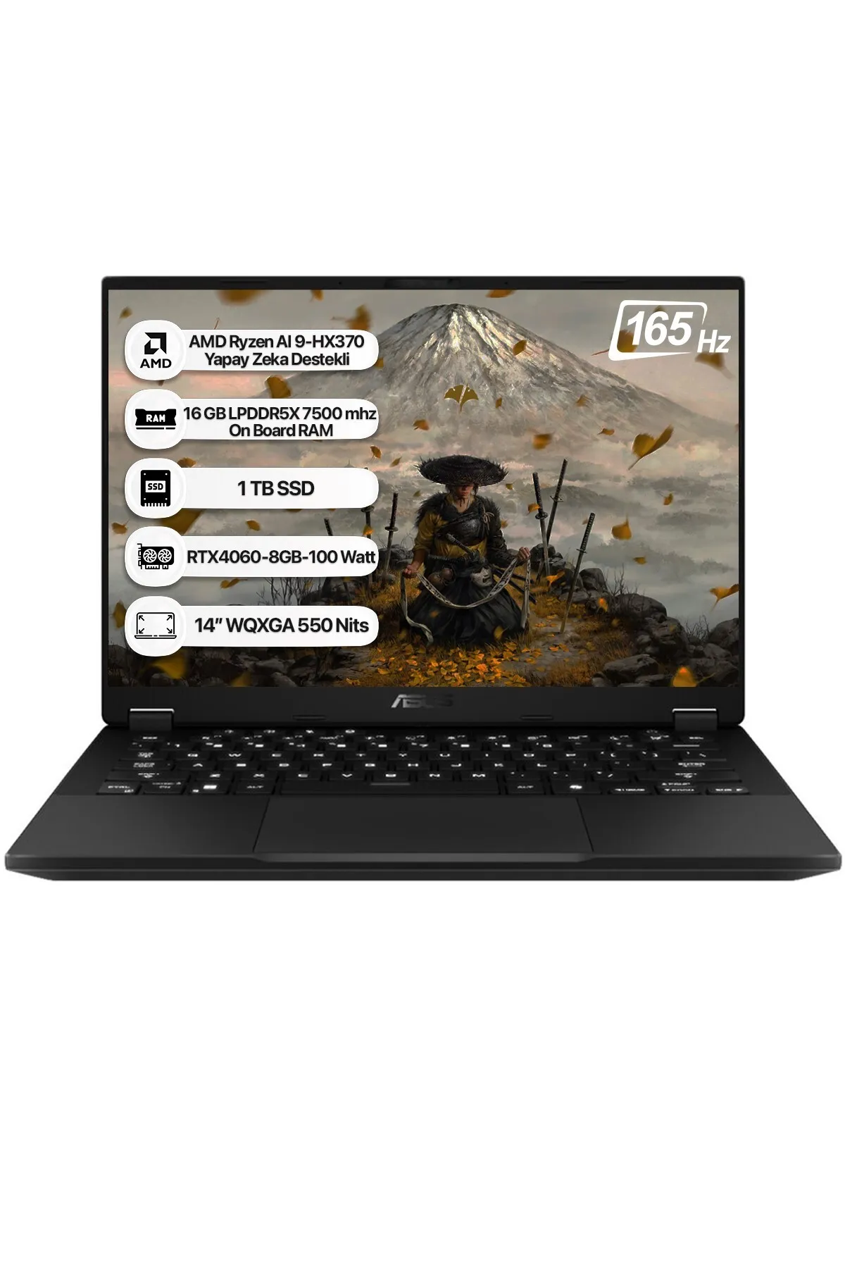 Asus Tuf Gaming A14 Fa401wv-rg065 Amd Aı9 Hx370 16gb 1tb Ssd Geforce Rtx4060 165hz Dos 14 Wqxga