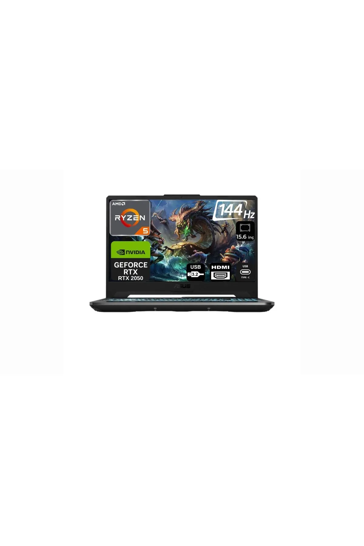 Asus TUF Gaming A15 FA506NF-HN004-31 Ryzen 5 7535HS 8GB 512GB SSD RTX2050 Win11P 15.6" FHD