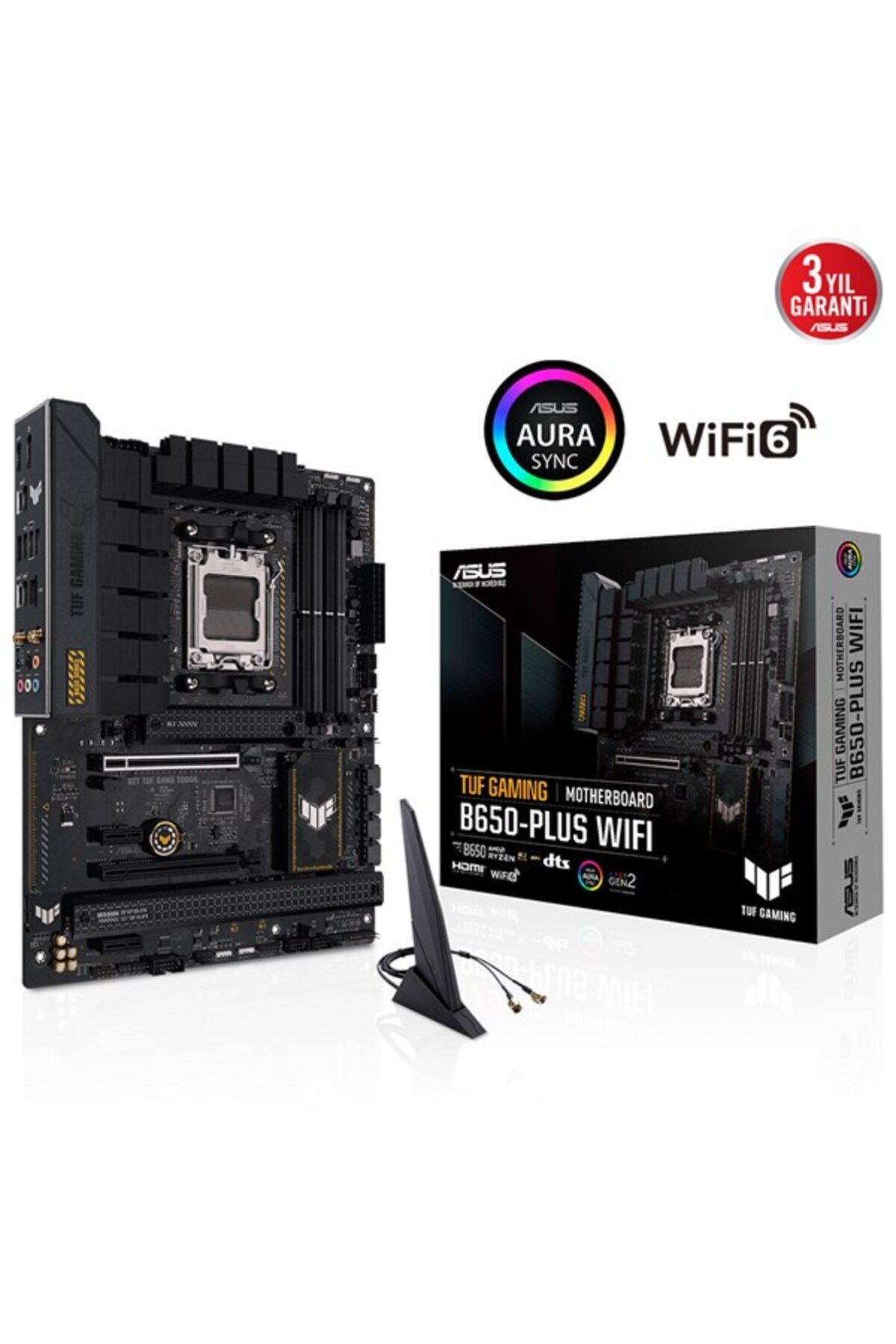 Asus TUF GAMING B650-PLUS B650 DDR5 (Vga Yok) GLan 2.5G ATX HD DP US3 M2 TYP-C AM5 AMD Anakart