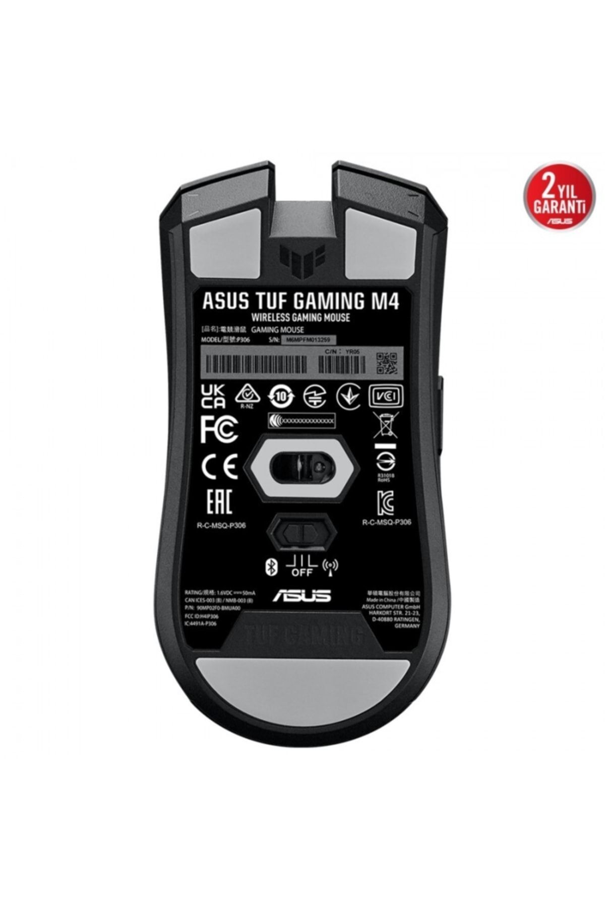 Asus Tuf Gaming M4 Wireless Mouse Siyah Modern Tasarım 826334