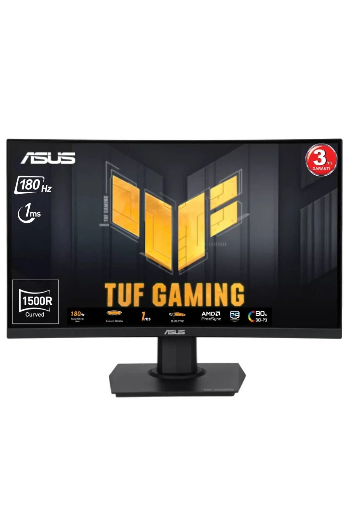 Asus TUF Gaming VG24VQER 23.6 1ms 180Hz FreeSync Kavisli FHD Oyuncu Monitörü