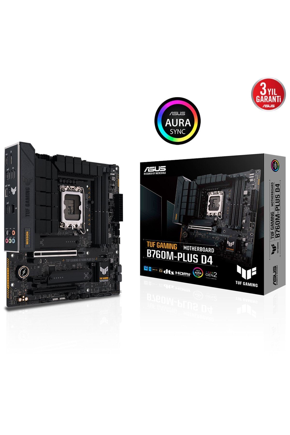 Asus Tuf Gamıng B760m-plus Wıfı D4 4xddr4 Hdmı/dp 3xm.2 Glan/wıfı6/bt 1700p (12.gen 13.gen) Anakart