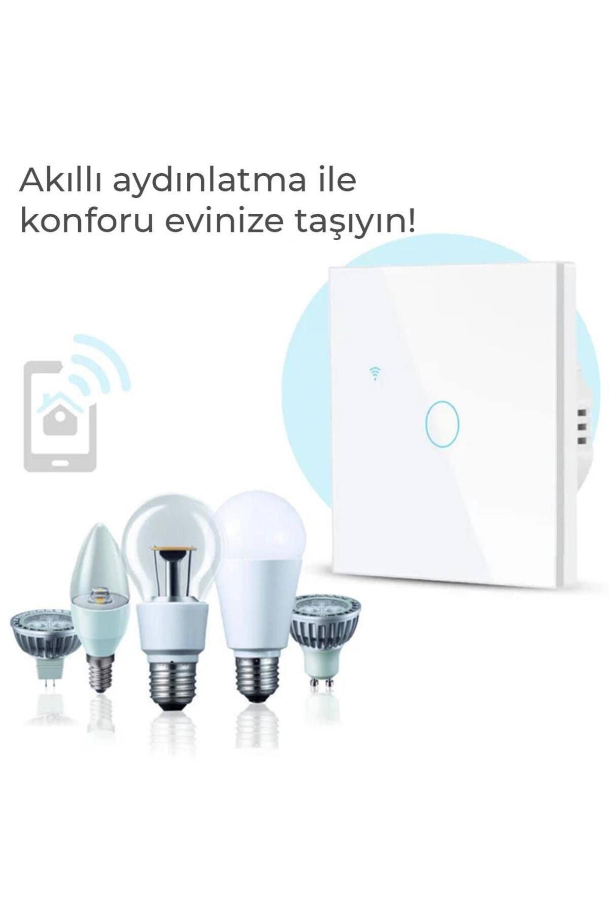 TLS Robotik Tuya WiFi Akıllı Tek Kanal Dokunmatik Anahtar