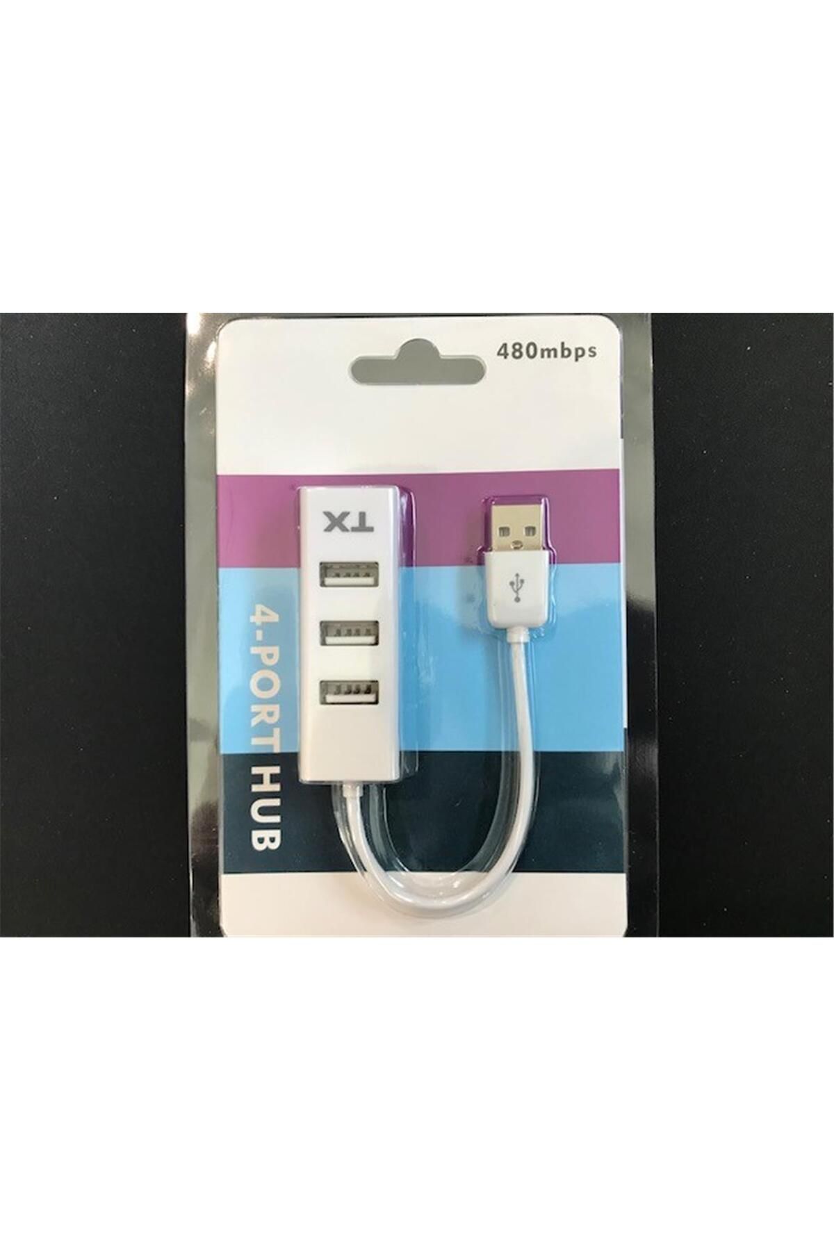 Yerli Tx 4 öPort Usb Hub Beyaz USB2.0 480 Mbps 0.11cm Kablo Uzunluğu