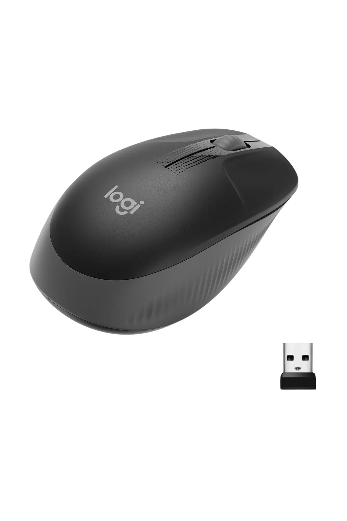 Logitech Tx M190 Büyük Boy Usb Alıcılı 1.000 Dpı Kablosuz Mouse - Gri Tex Yeni Model Desen 721051