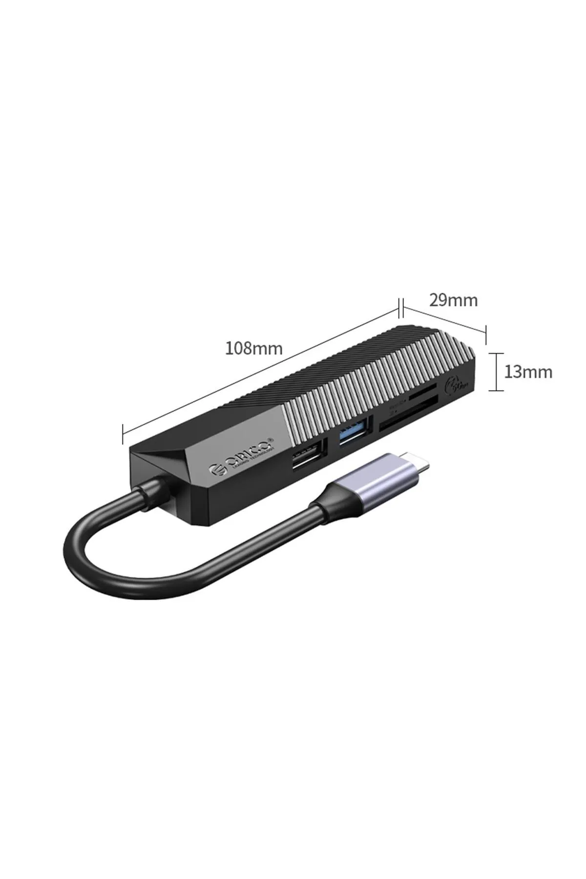 Orico Type-c Bağlantılı 2 Usb Portlu 4k@30hz Hdmı Tf/sd Docking Station Siyah