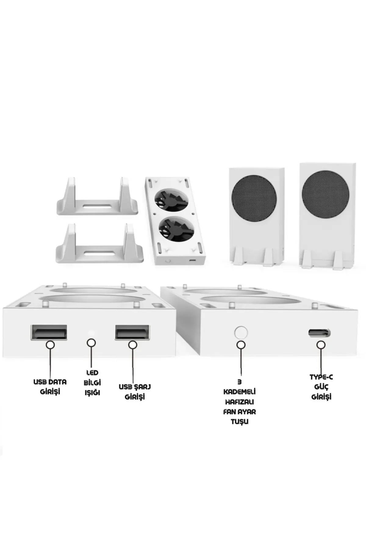 Dobe TYX-0658 Xbox Series/S Kademeli Soğutucu Fanlı Dikey Stand