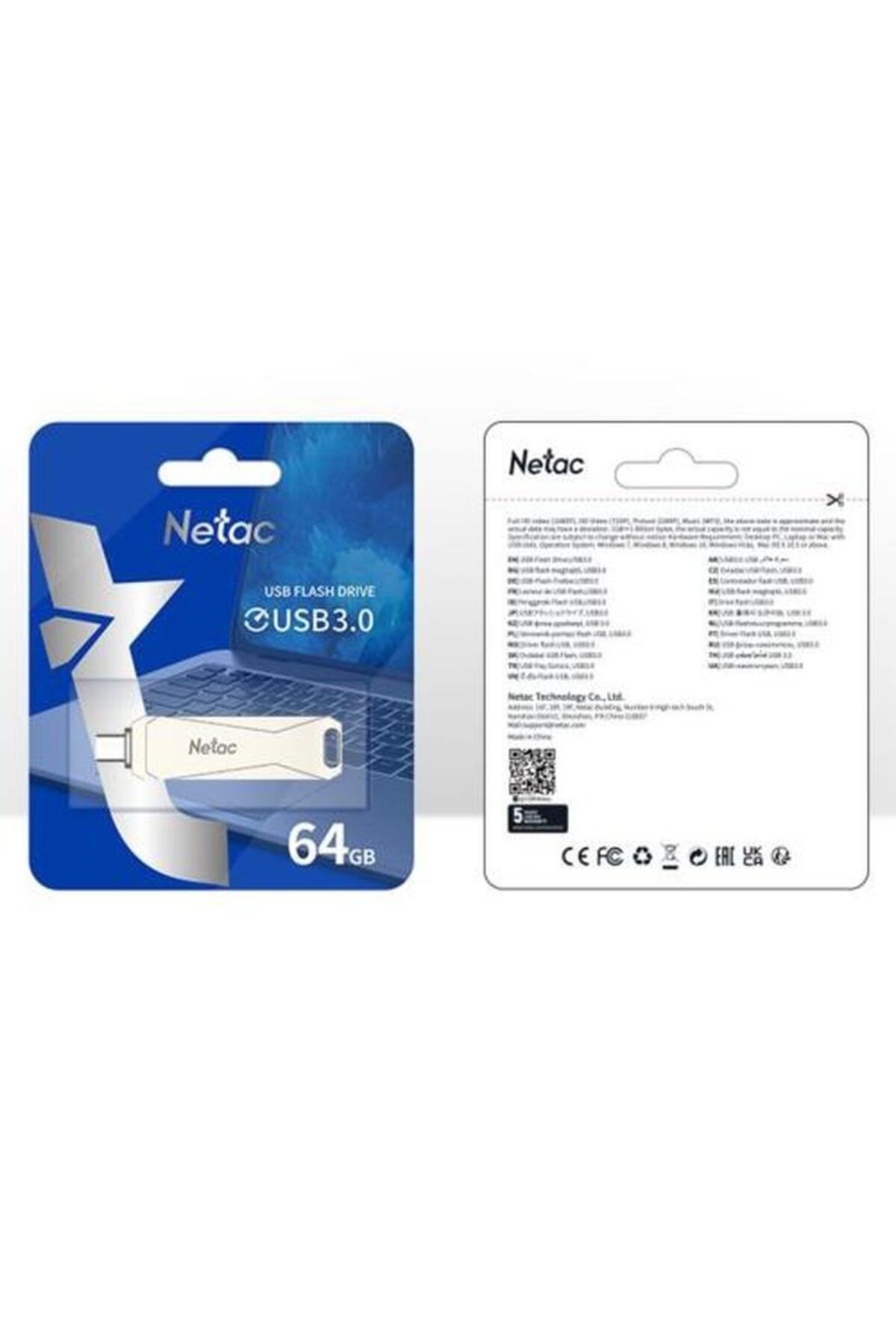 Netac U782C 64GB USB 3.0+Type-c NT03U782C-064G-30PN