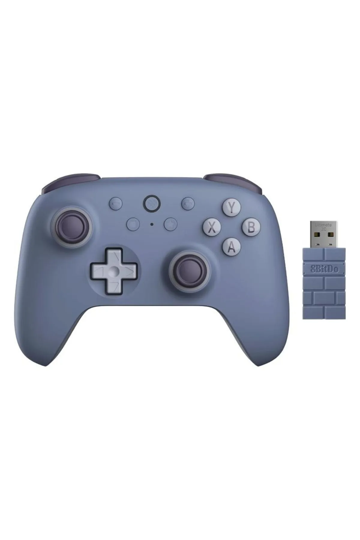 8Bitdo Ultimate 2C Kablosuz 2.4G Oyun Kolu PC Android Hall Effect Joystick Blueberry Koyu Mavi