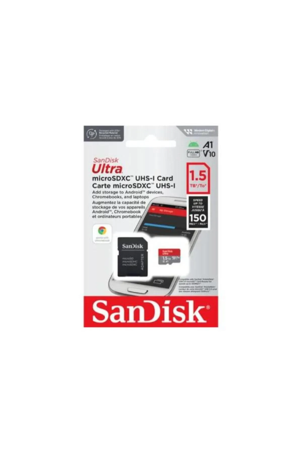 Sandisk Ultra 1.5TB SDSQUAC-1T50-GN6MN 150MB/s microSDXC UHS-I Hafıza Kartı