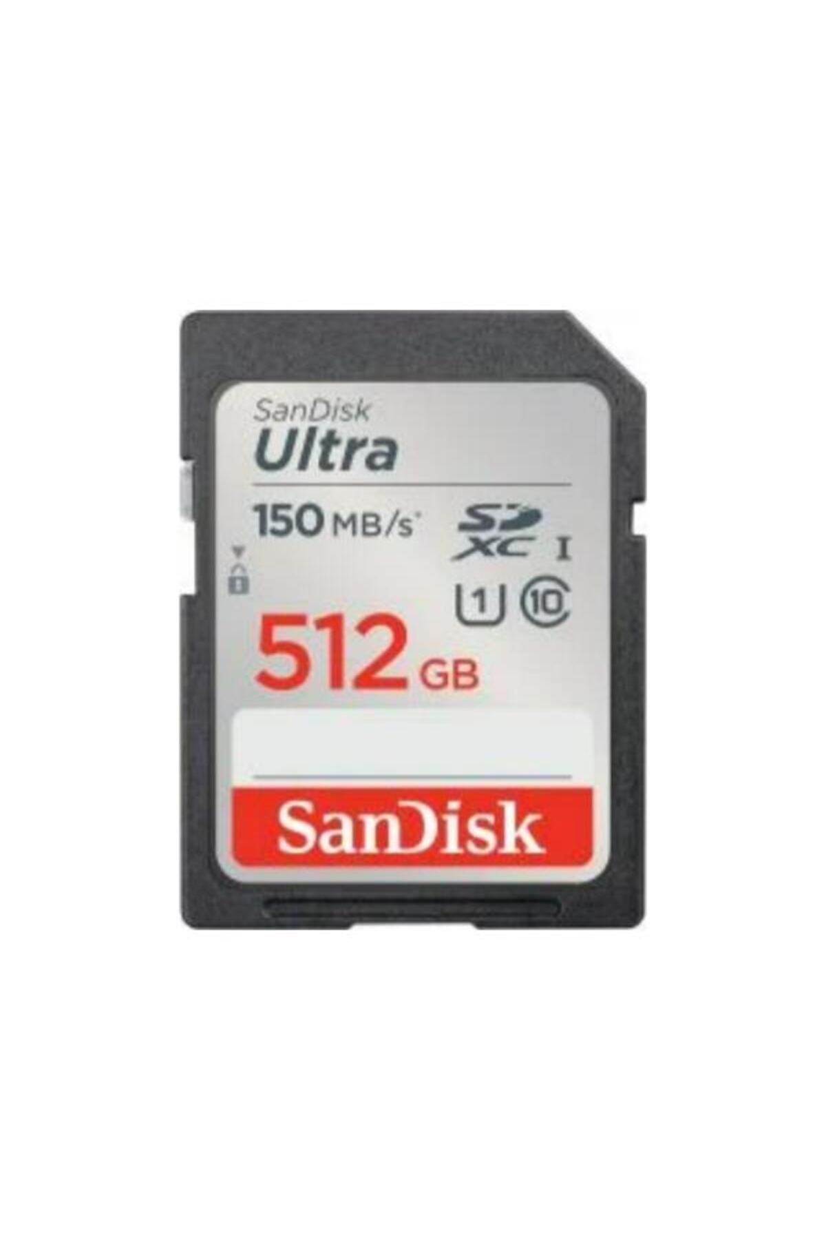 Sandisk Ultra 512GB 150MB/s SDHC/SDXC Class 10 UHS-I Hafıza Kartı SDSDUNC-512G-GN6IN