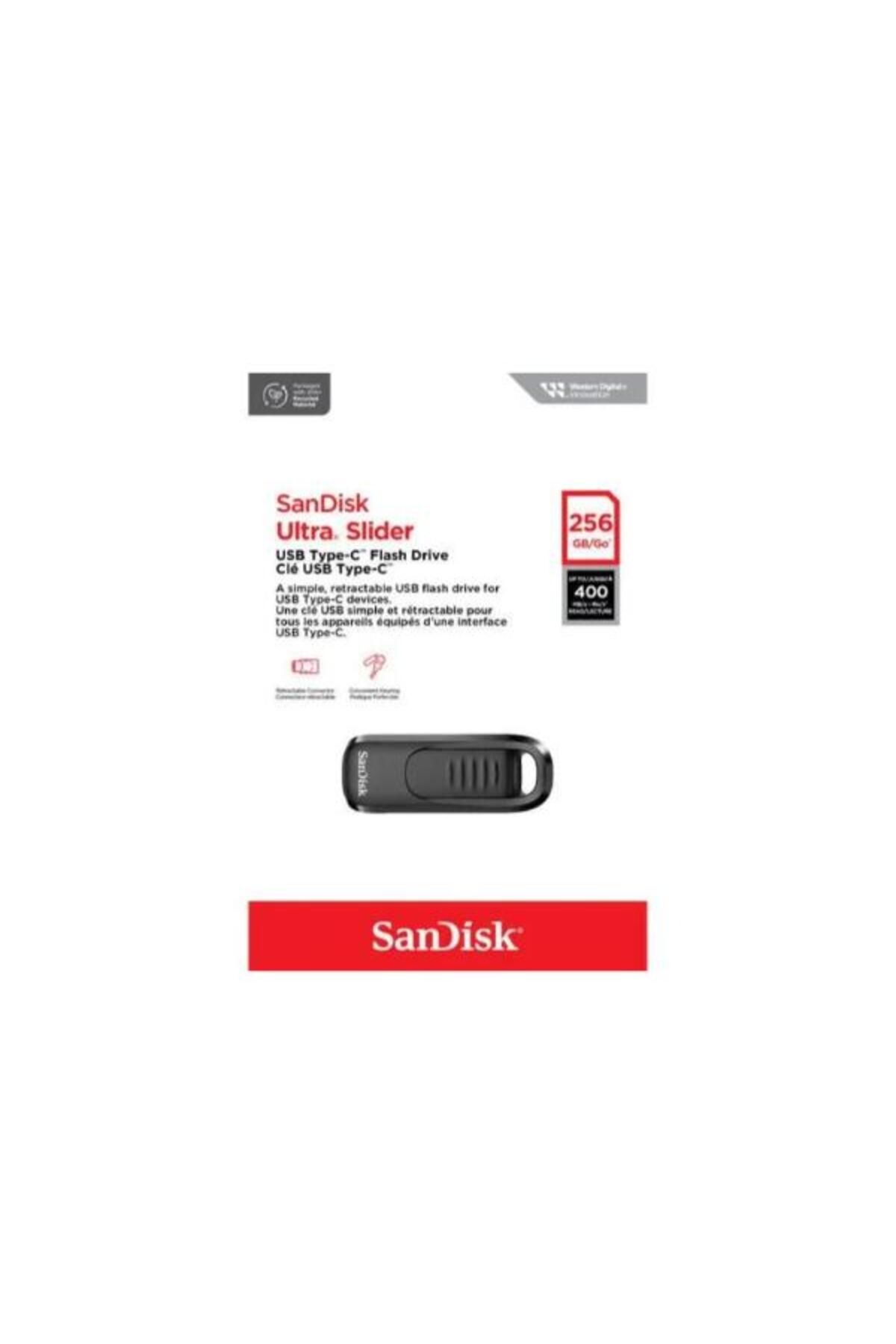 Sandisk Ultra Slider 256GB SDCZ480-256G-G46 USB 3.2 USB-Type-C Bellek