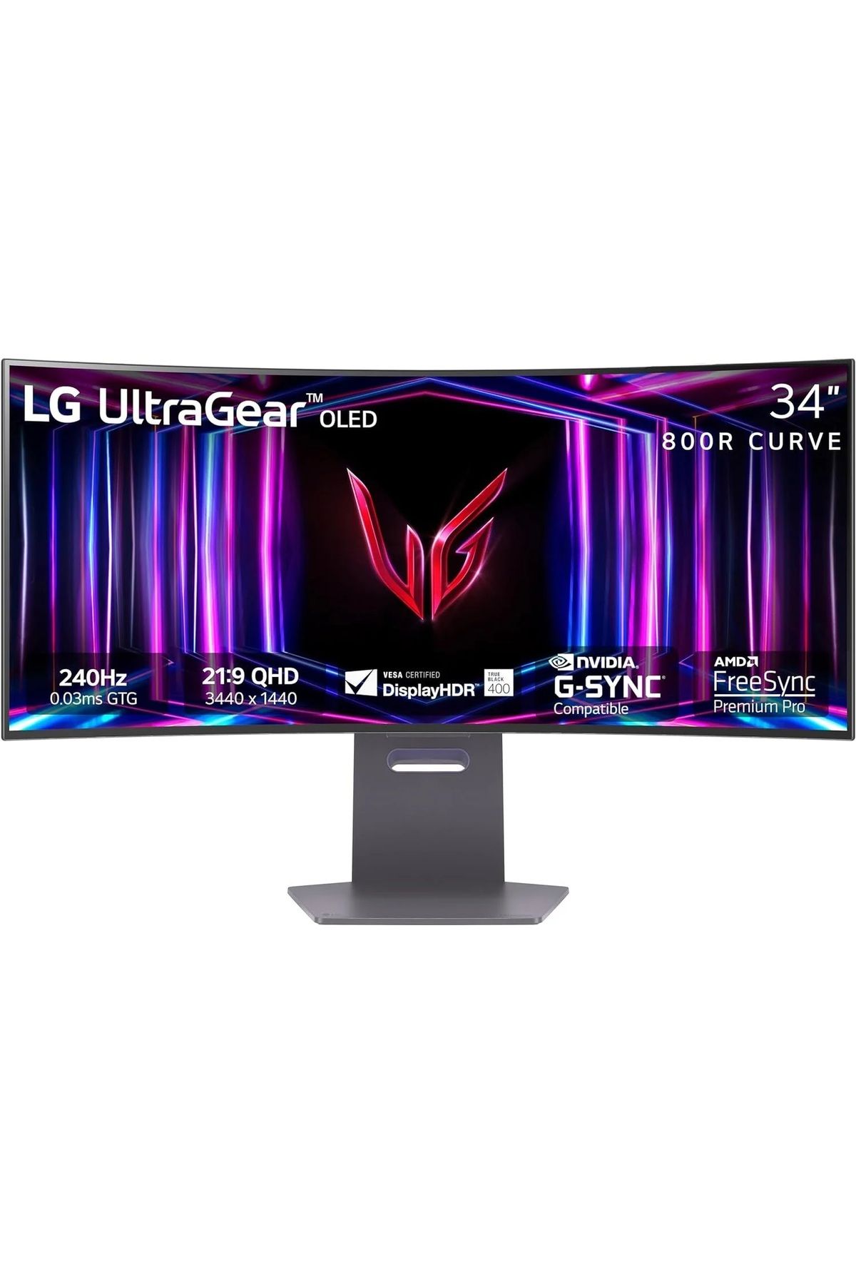 LG UltraGear 34GS95QE-B 34 inc 240Hz 0.03ms FreeSync Premium Pro WQHD OLED Monitör